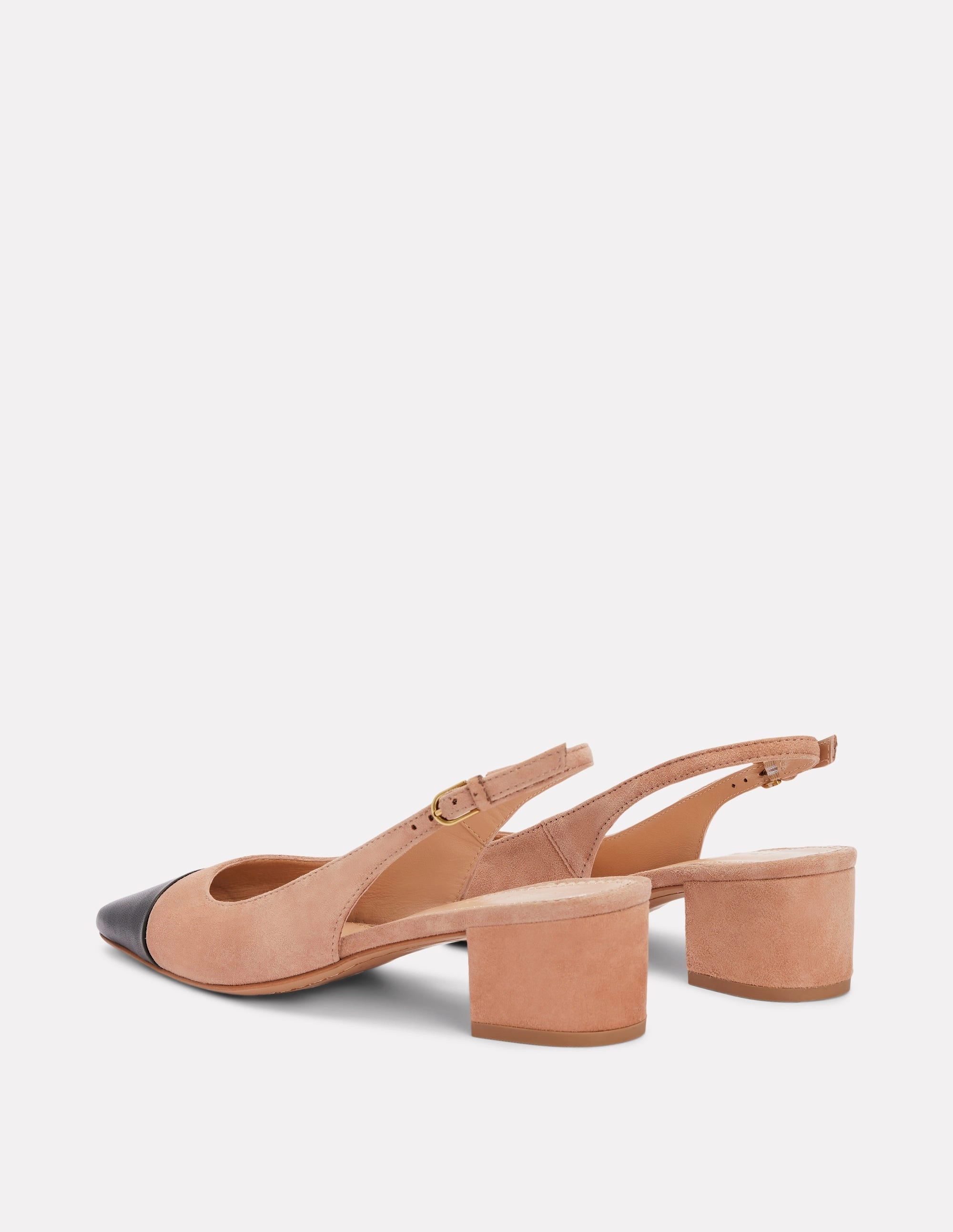 Retro Vibes Ailsa Block Heel Slingbacks-Latte Suede