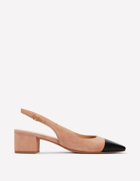 Stable Affordable Ailsa Block Heel Slingbacks-Latte Suede