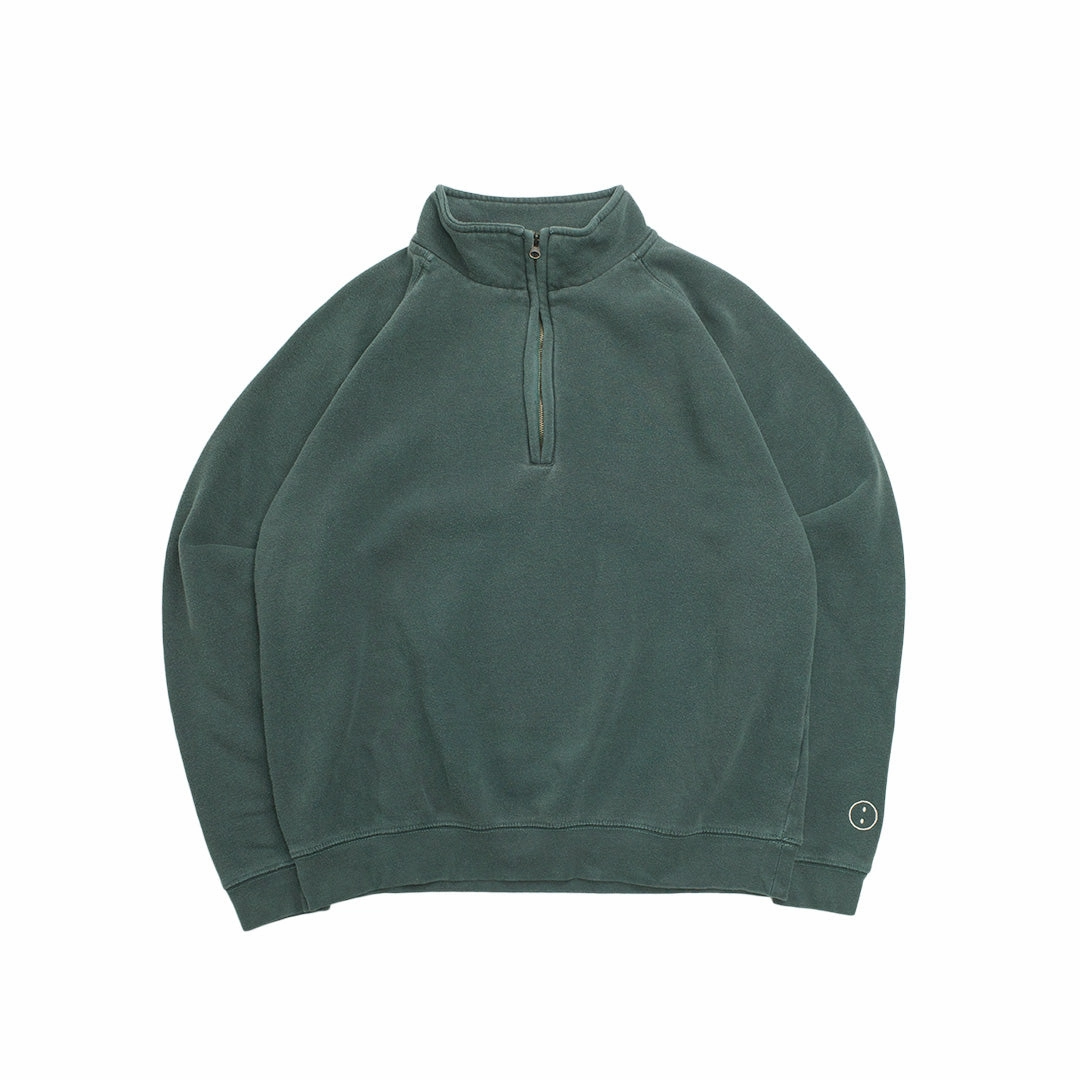 Spider like Essentials Vintage Washed 1/4 Zip Sweatshirt - Forest