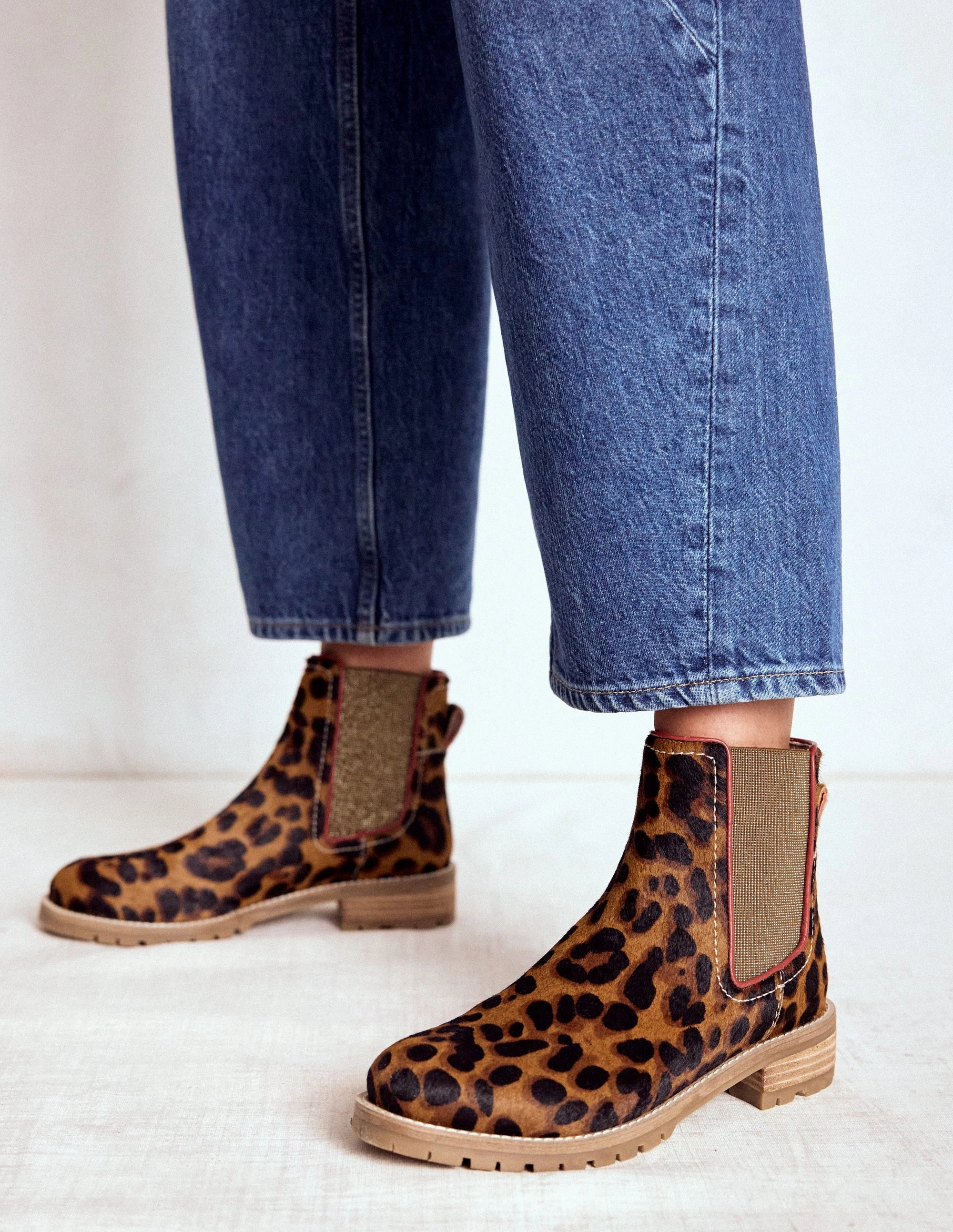 Freya Chelsea Boots-Leopard Natural Fit