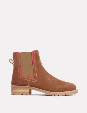 Heel Support Memory Foam Footbed Freya Chelsea Boots-Tan