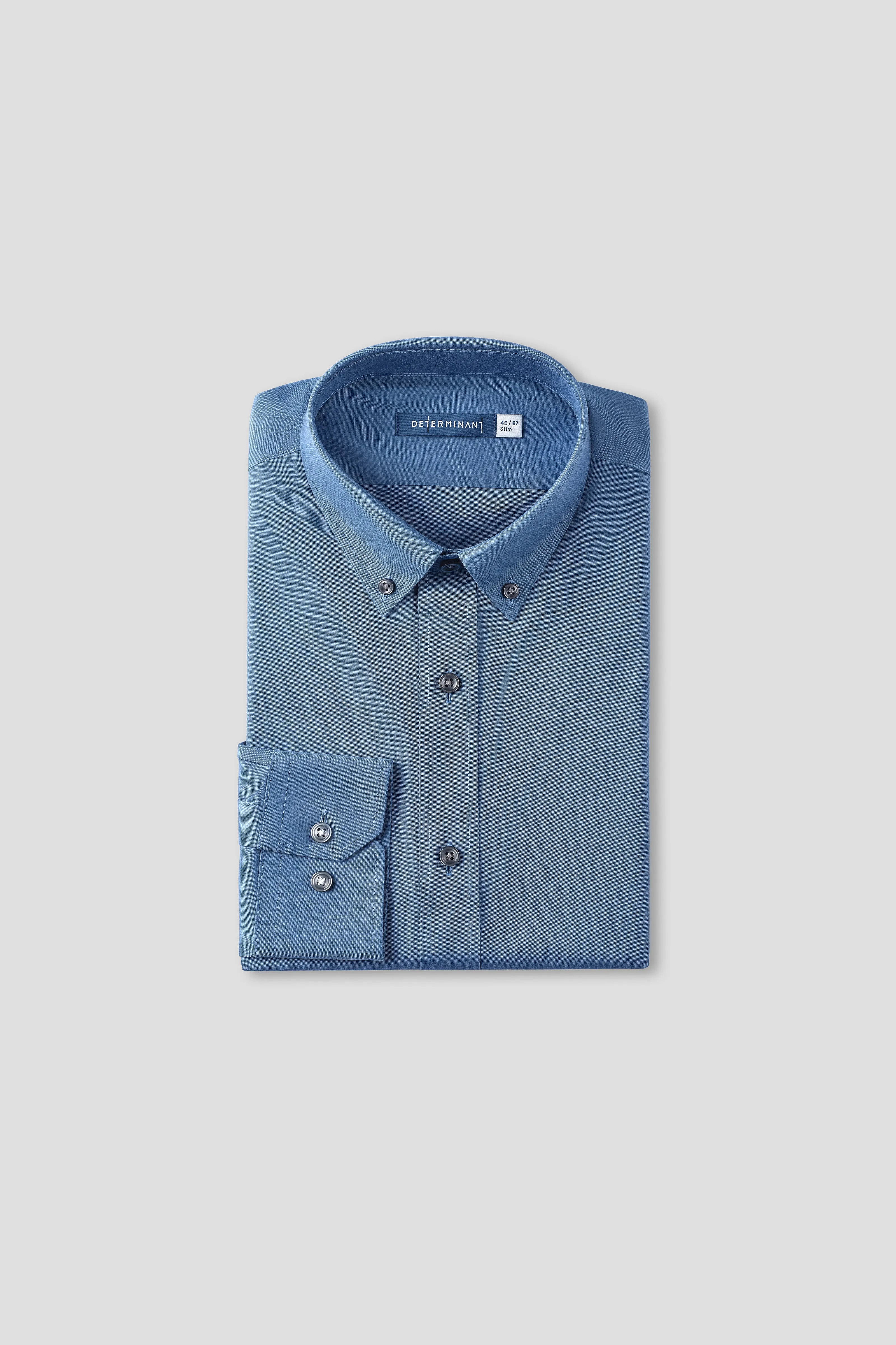 ??Frozen in Tones?? Waterless Dye Button-Down Dress Shirt | Permafrost Blue 22812N Eye-Catching Pattern Classic Style