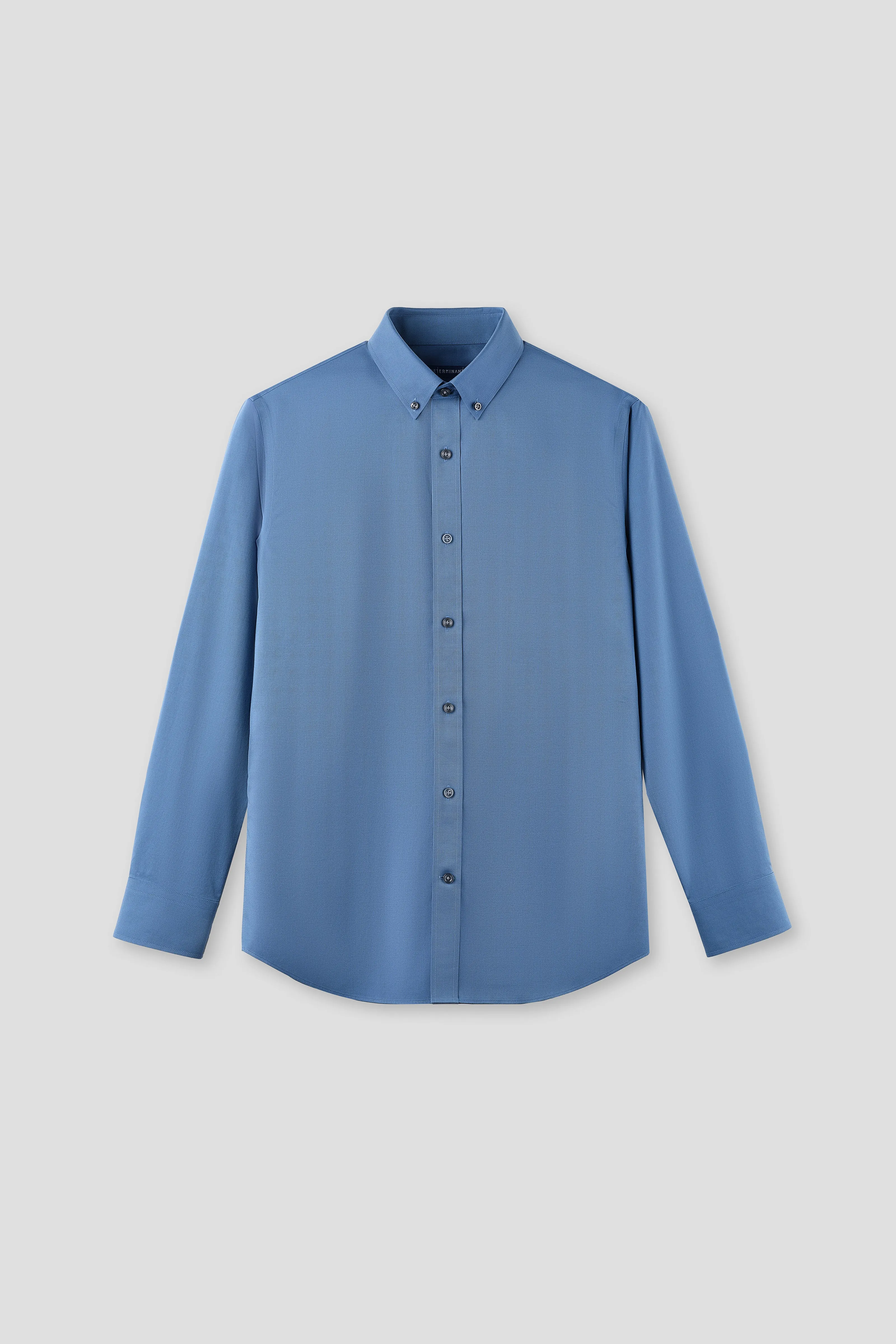 Anti Pilling Surface Poolside Lounge ??Frozen in Tones?? Waterless Dye Button-Down Dress Shirt | Permafrost Blue 22812N
