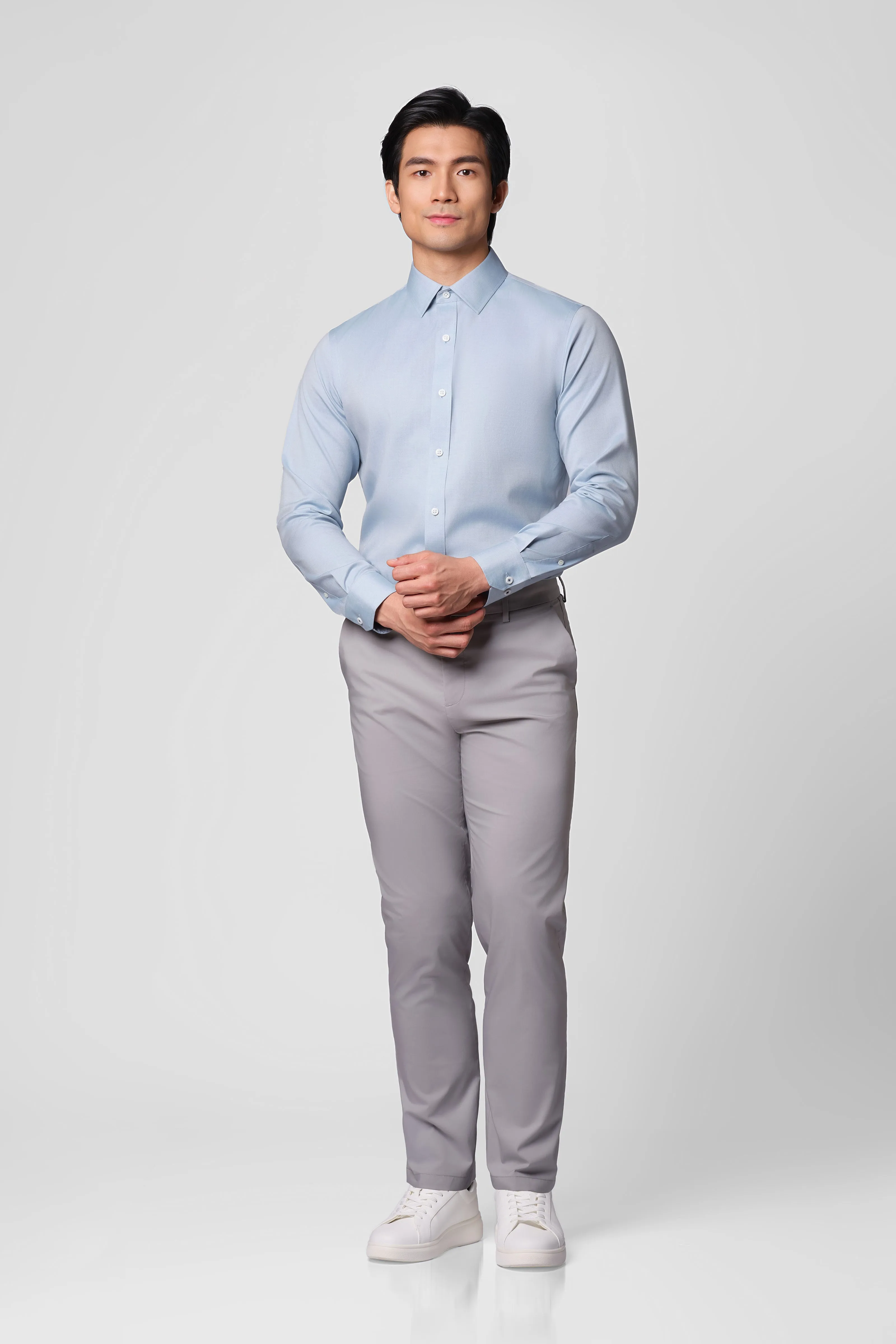 ??Frozen in Tones?? Waterless Dye Dress Shirt | Glacial Mist 17804N Casual Friday