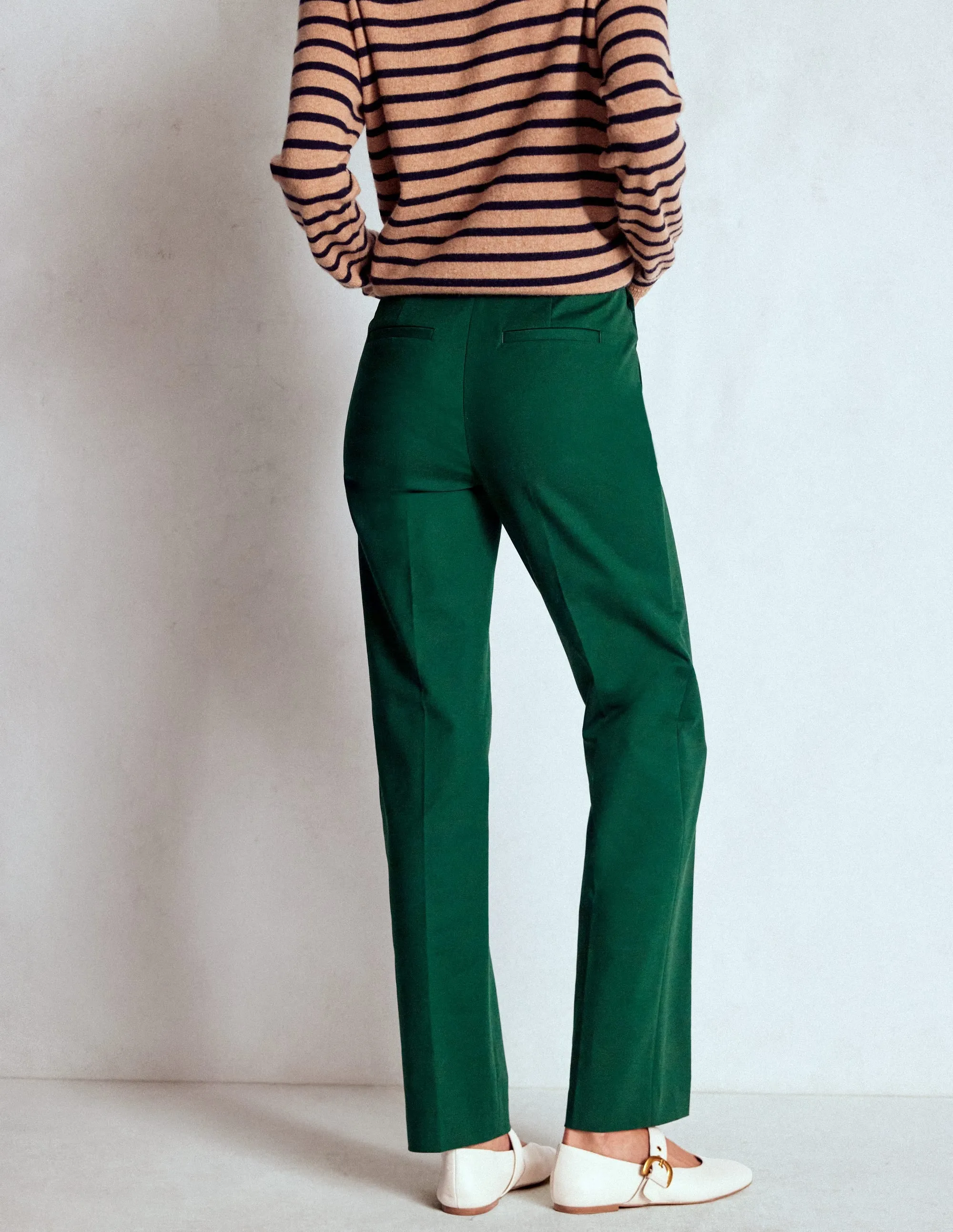 Active Comfort Fit AntiStaticFinish Full Length Canonbury Trousers-Emerald Green