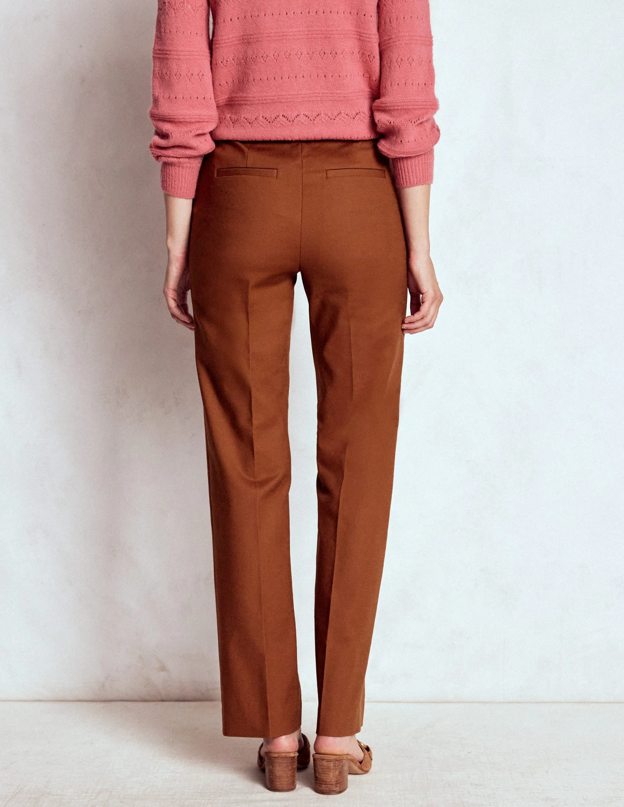 Full Length Canonbury Trousers-Russet Performance Layer No Gap Waist