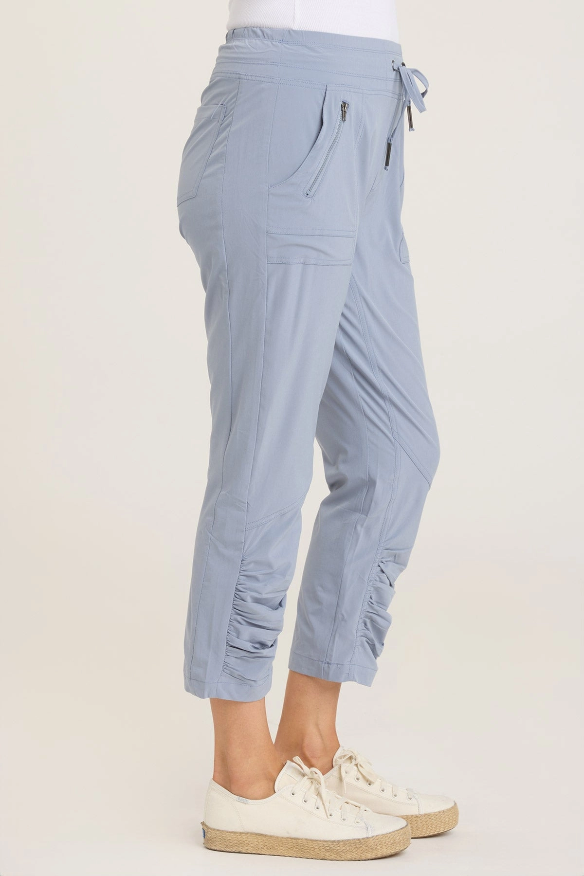 Aksana Whisper Stretch Ruched Active Slim Pant Eco Friendly For Men No Pilling