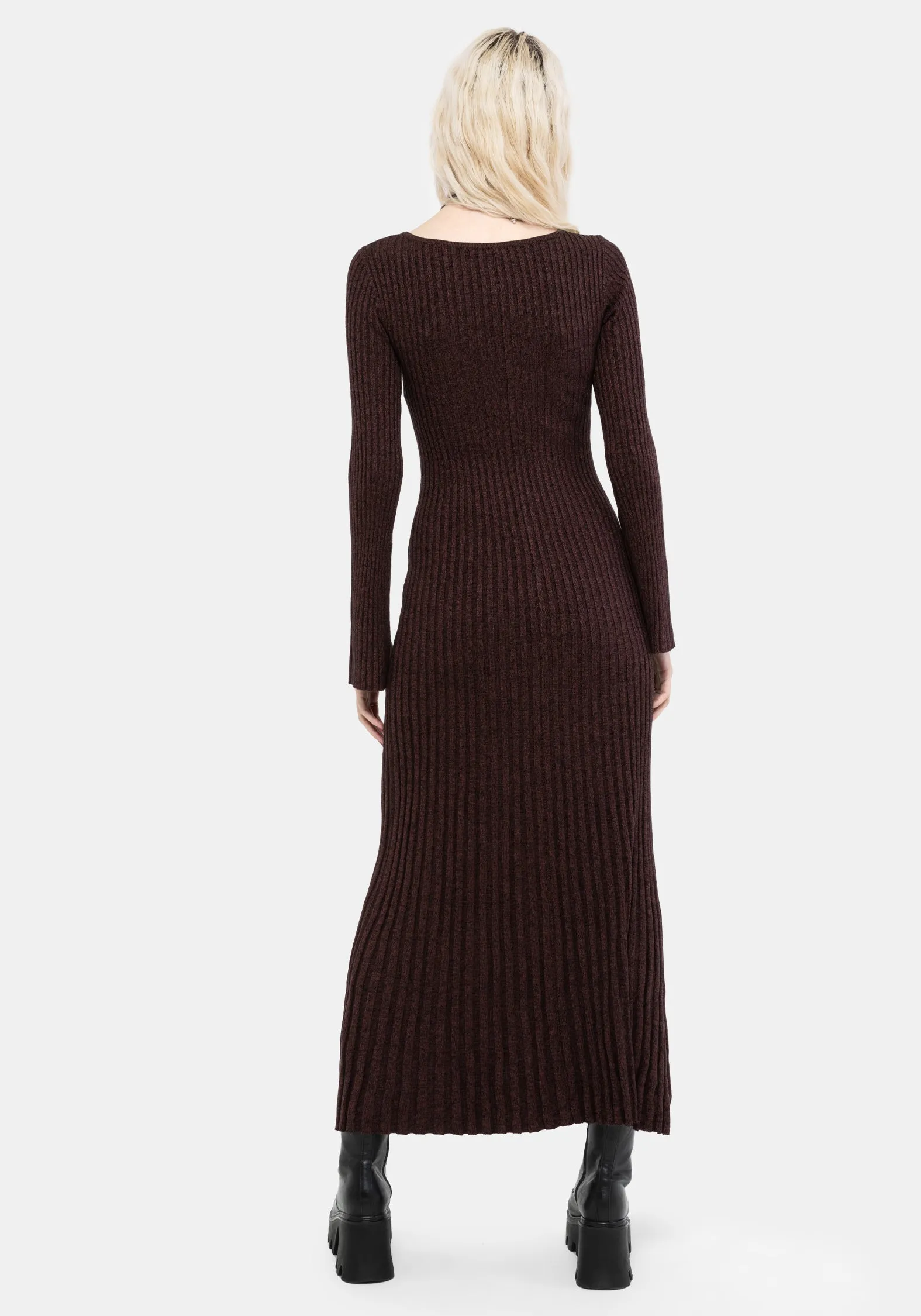 Estella Long Sleeve Knit Maxi Dress Cool Motion