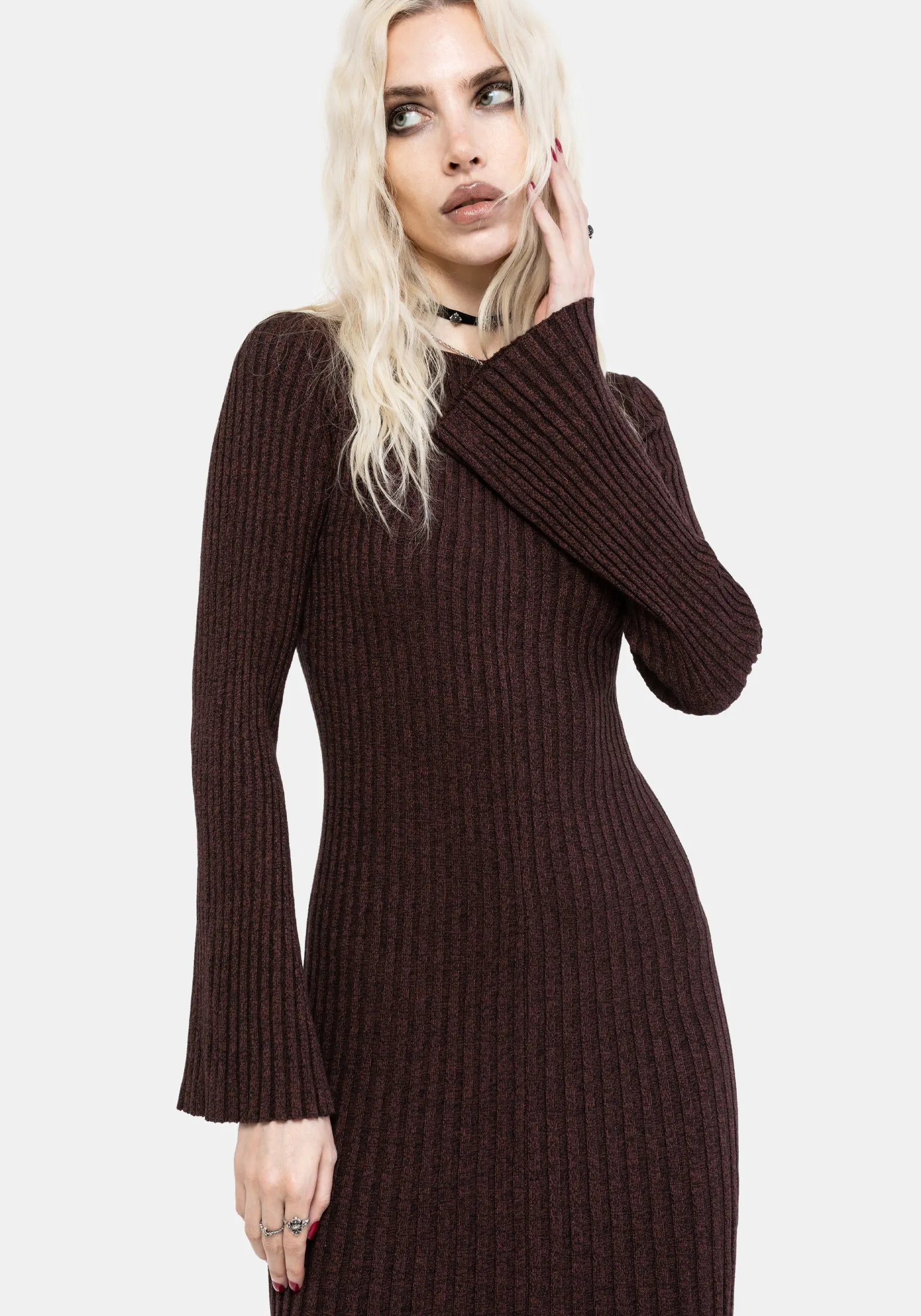 Timeless Energy Estella Long Sleeve Knit Maxi Dress