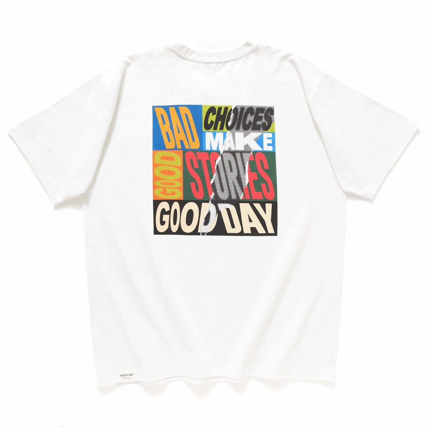 (ZT1184) Bad Choices Message Tee Collared Versatile Style