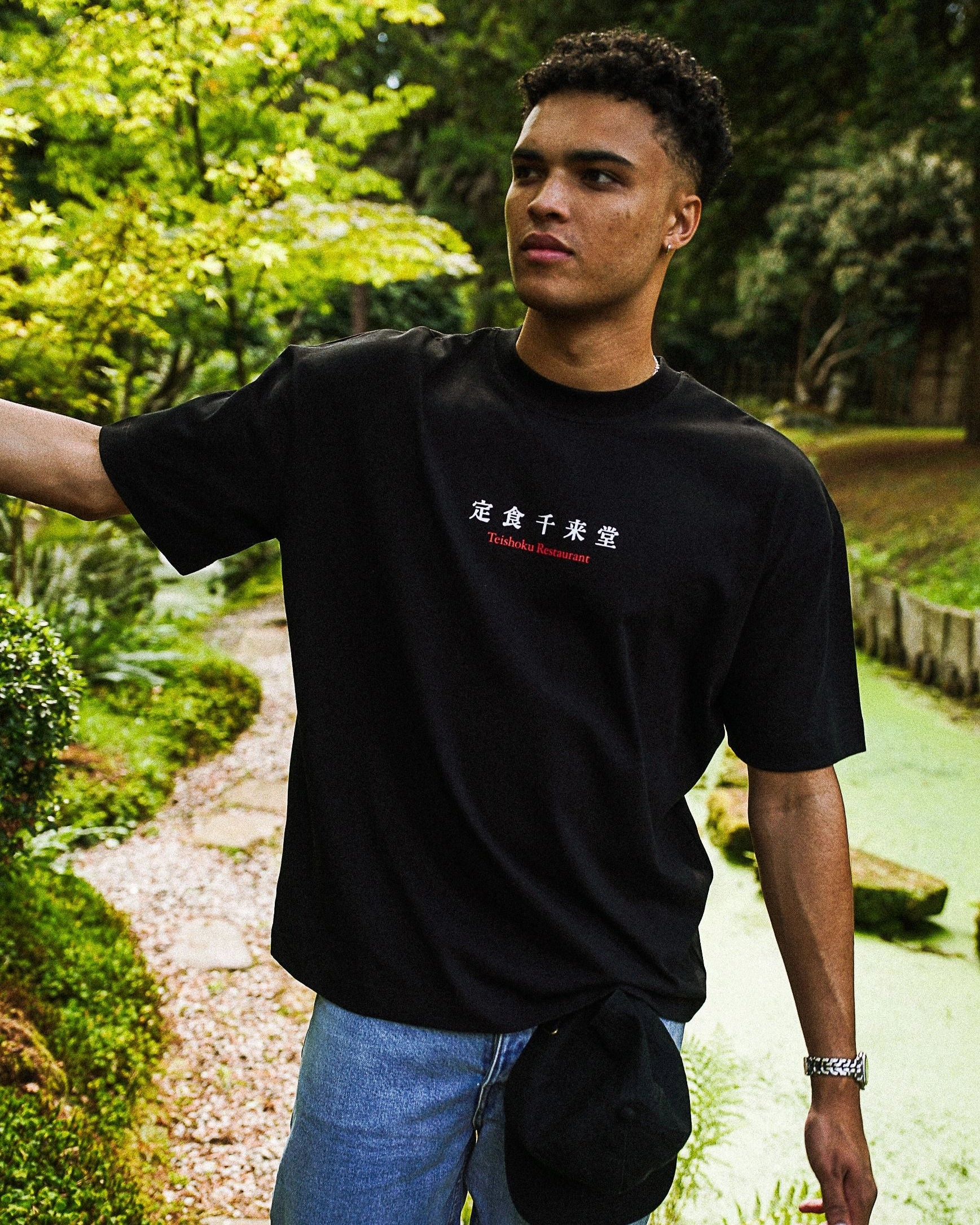 A Thousand Futures x Yunosuke 'Chopsticks' Tee - Black Cozy Layers Outdoor Ready