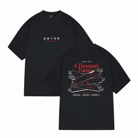 A Thousand Futures x Yunosuke 'Chopsticks' Tee - Black Eco Certified Textile