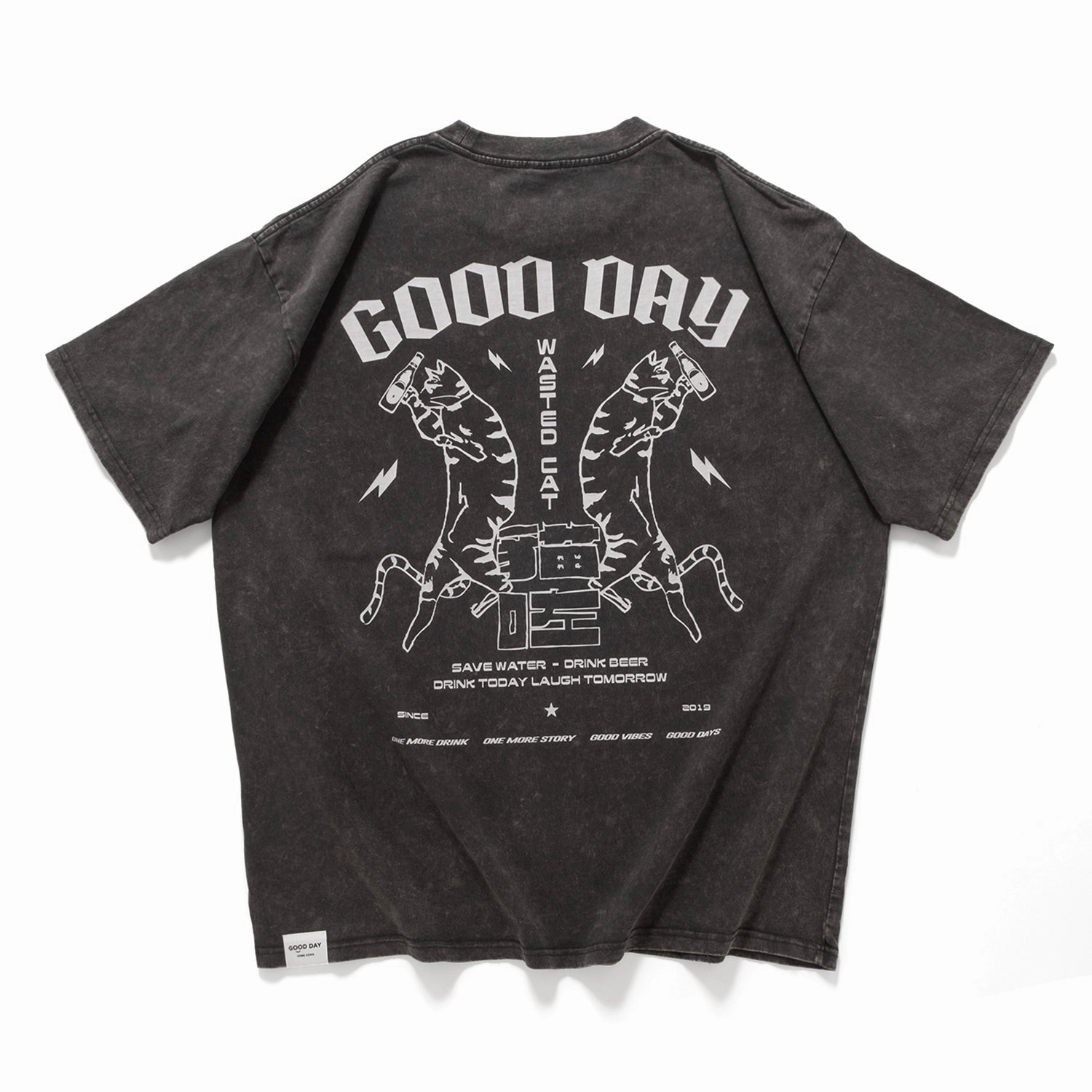 regular but not boring (ZT1653) Wasted Cat Graphic Tee