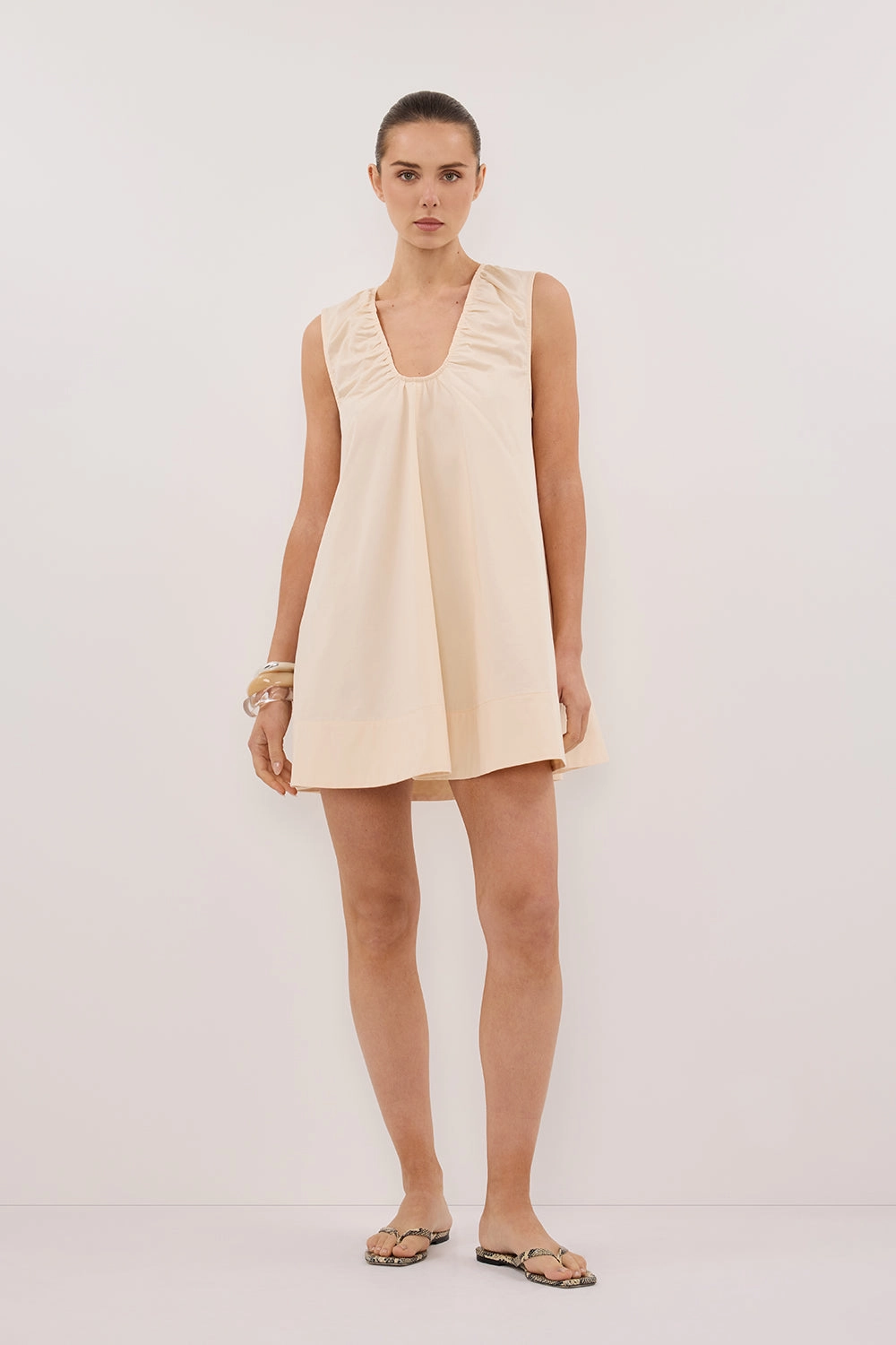Party outfit Chic Style GABBY BUTTERMILK COTTON MINI DRESS