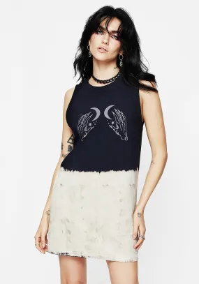 Galdor Tie Dye Longline Tank Top VentilatedMeshPaneling CarbonNeutral Production