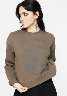 Galerina Graphic Print Cotton Sweatshirt Snow resistant