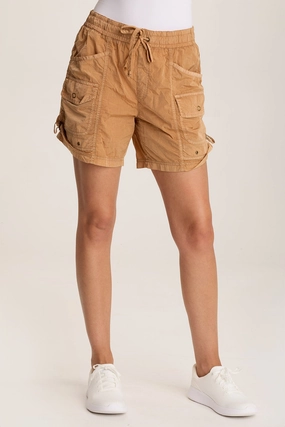 Easy Flow Fit Stretch waistband Ganon Sporty Drawstring Cargo Short