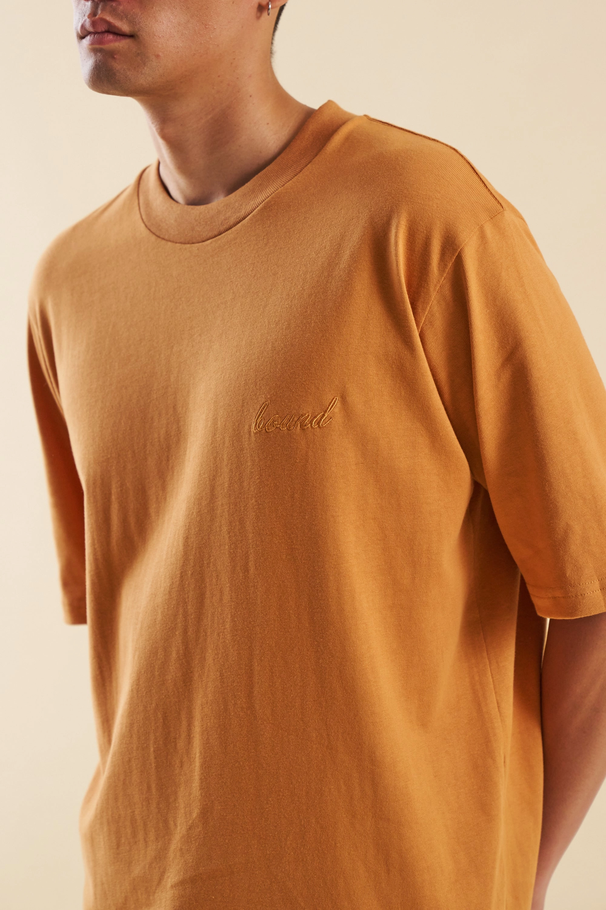 bound Burnt Orange Script Tee regular but not boring