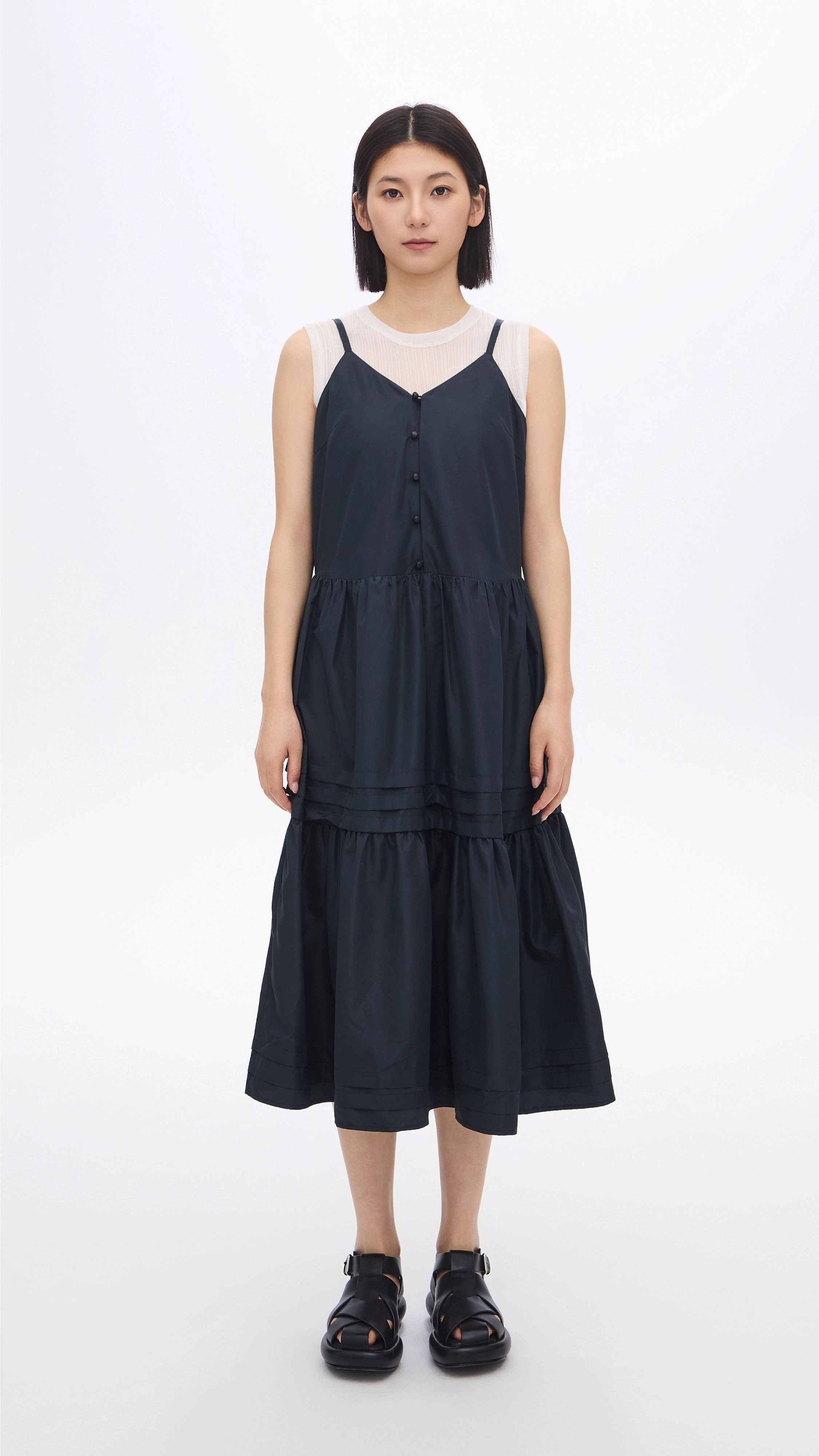 Gather Pleaded Dress Cool Movement