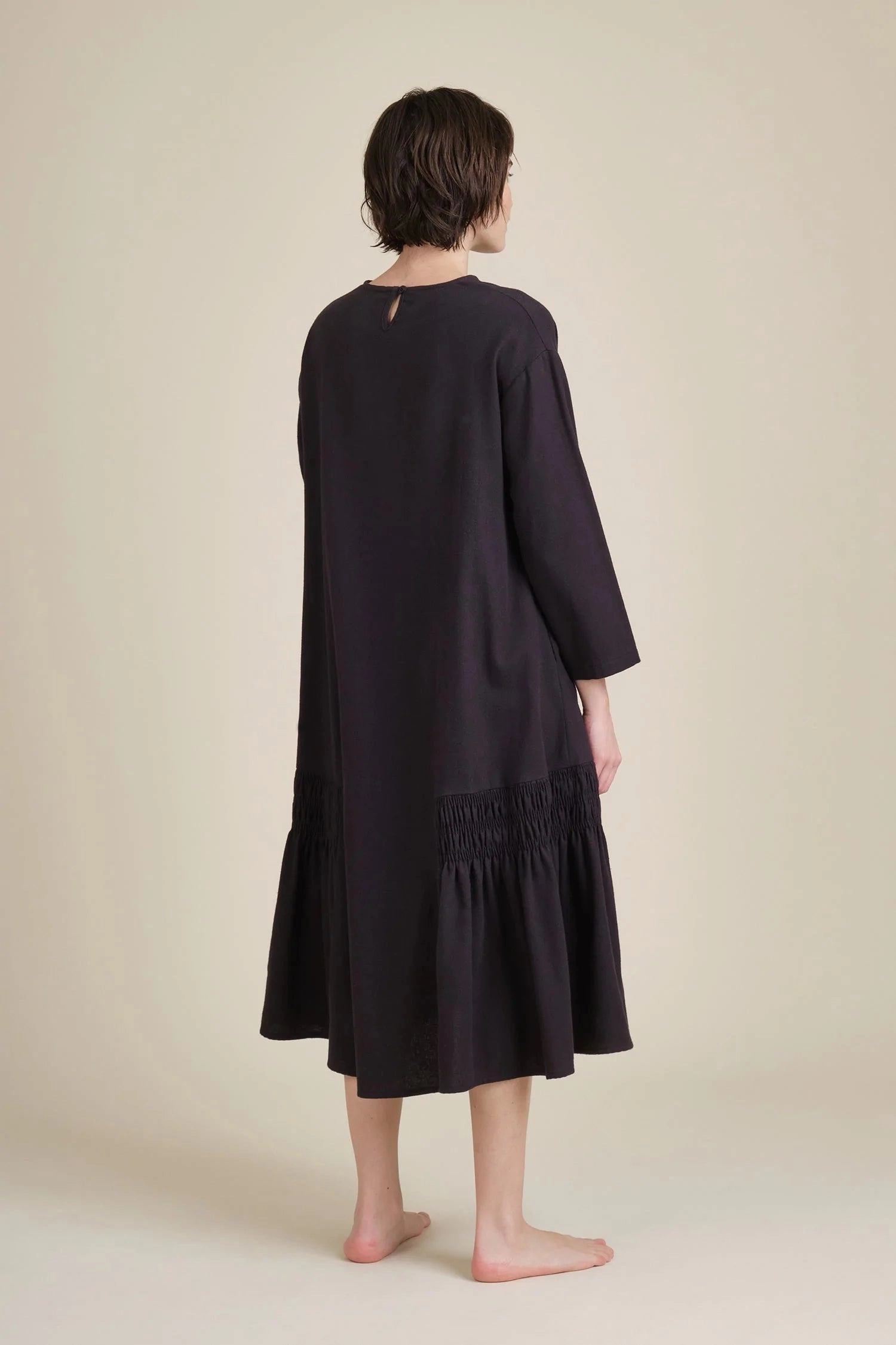Elegant Wear Standout Feature Gathered Dress Black
