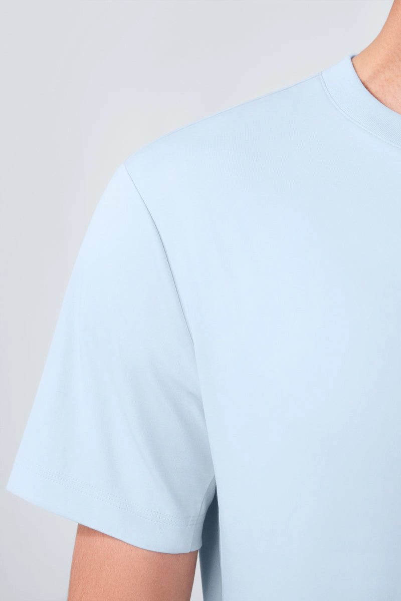 Quick-Dry Fabric Comfort Apparel InstantCool Jersey Crew Neck T-Shirt | Light Blue BLE249