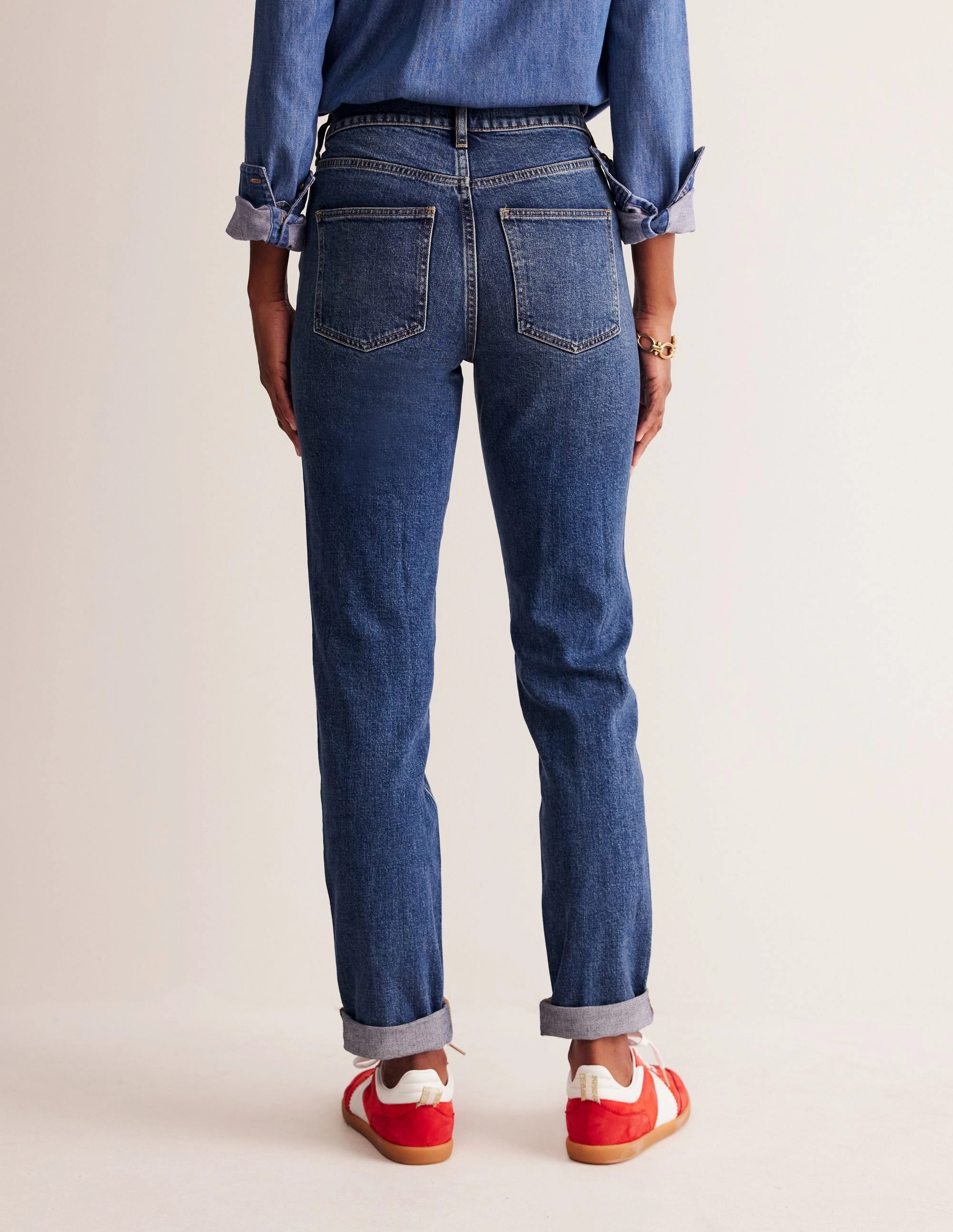 Girlfriend Jeans-Mid Vintage Quality Material
