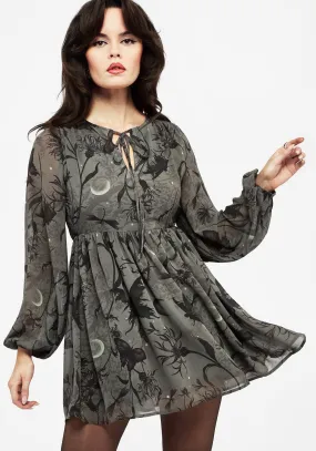 Gloriana Floral Print Chiffon Mini Dress Flattering Cut Smooth Layers
