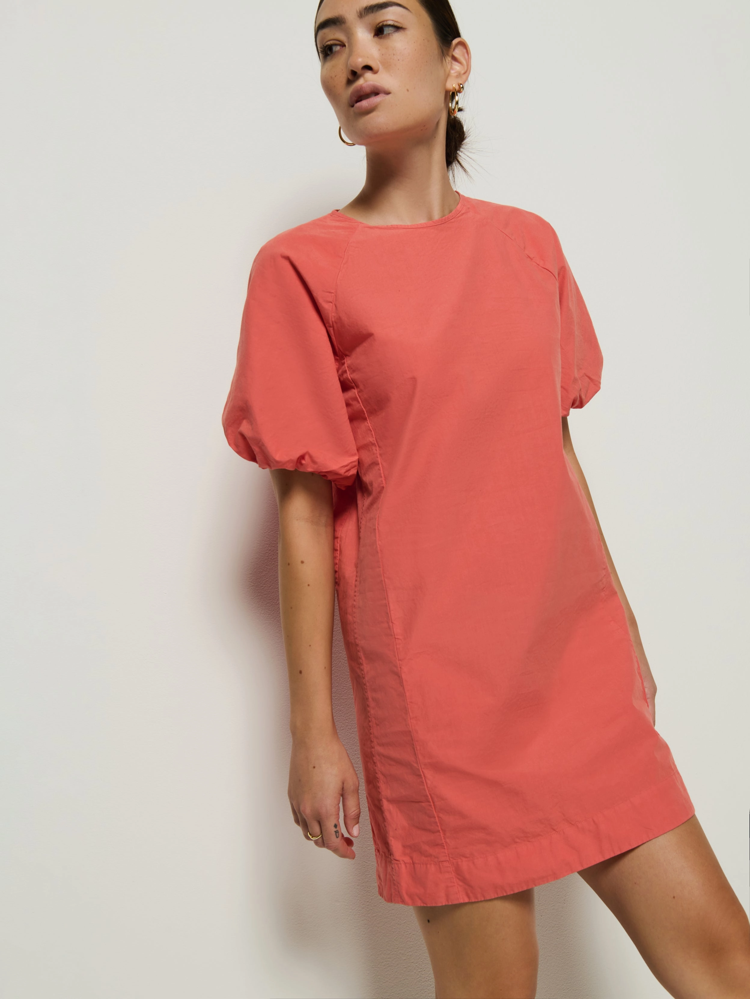 Elegant Layering Elastic-Cuff Minnie Dress