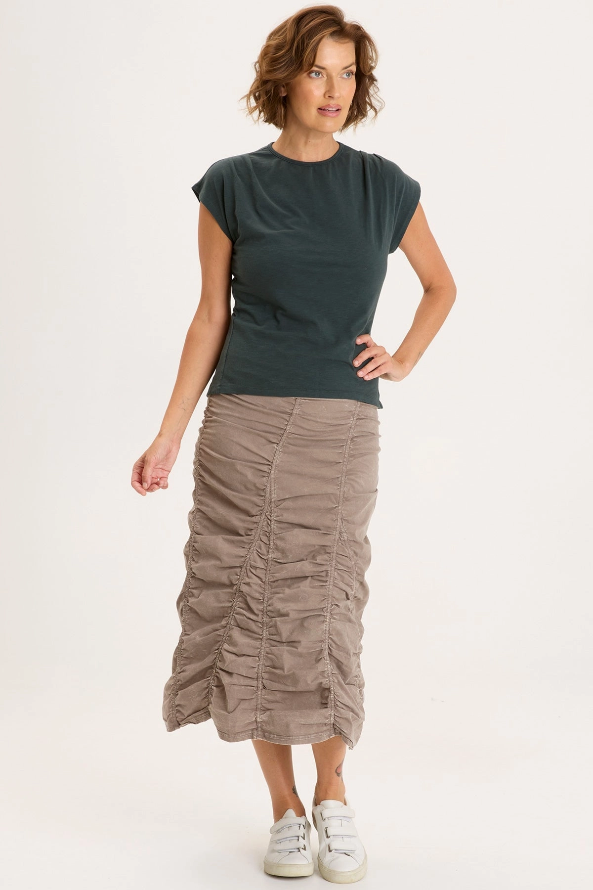 Gored Peasant Skirt Casual Wear Low Impact Dye