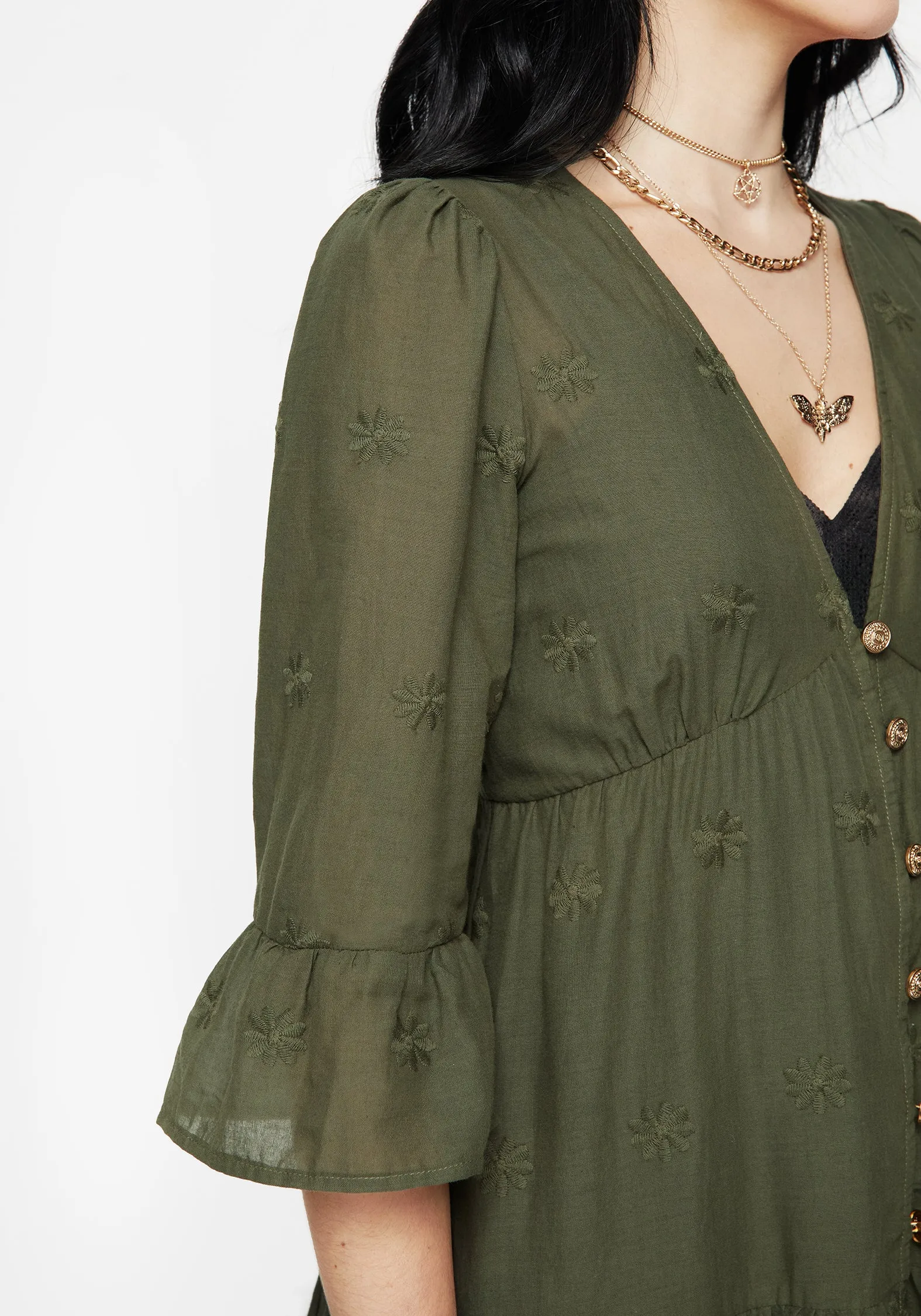 Gossamer Tiered Overdress - Green Daily Favorite