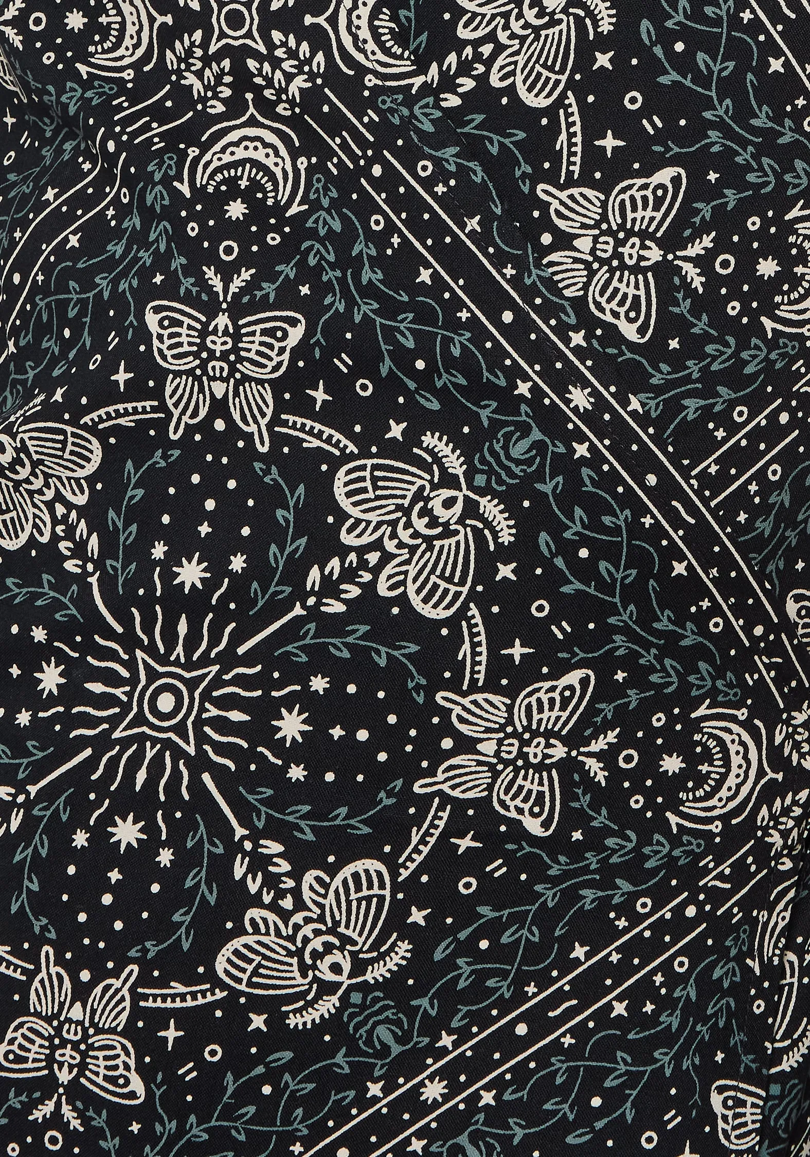 Poem Moth Print Wrap Midi Dress Fitted Look All Fit