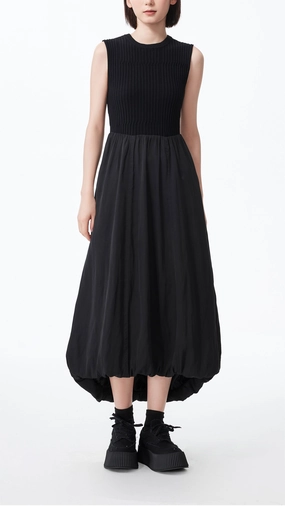 Warm Palette Balloon Shape Dress