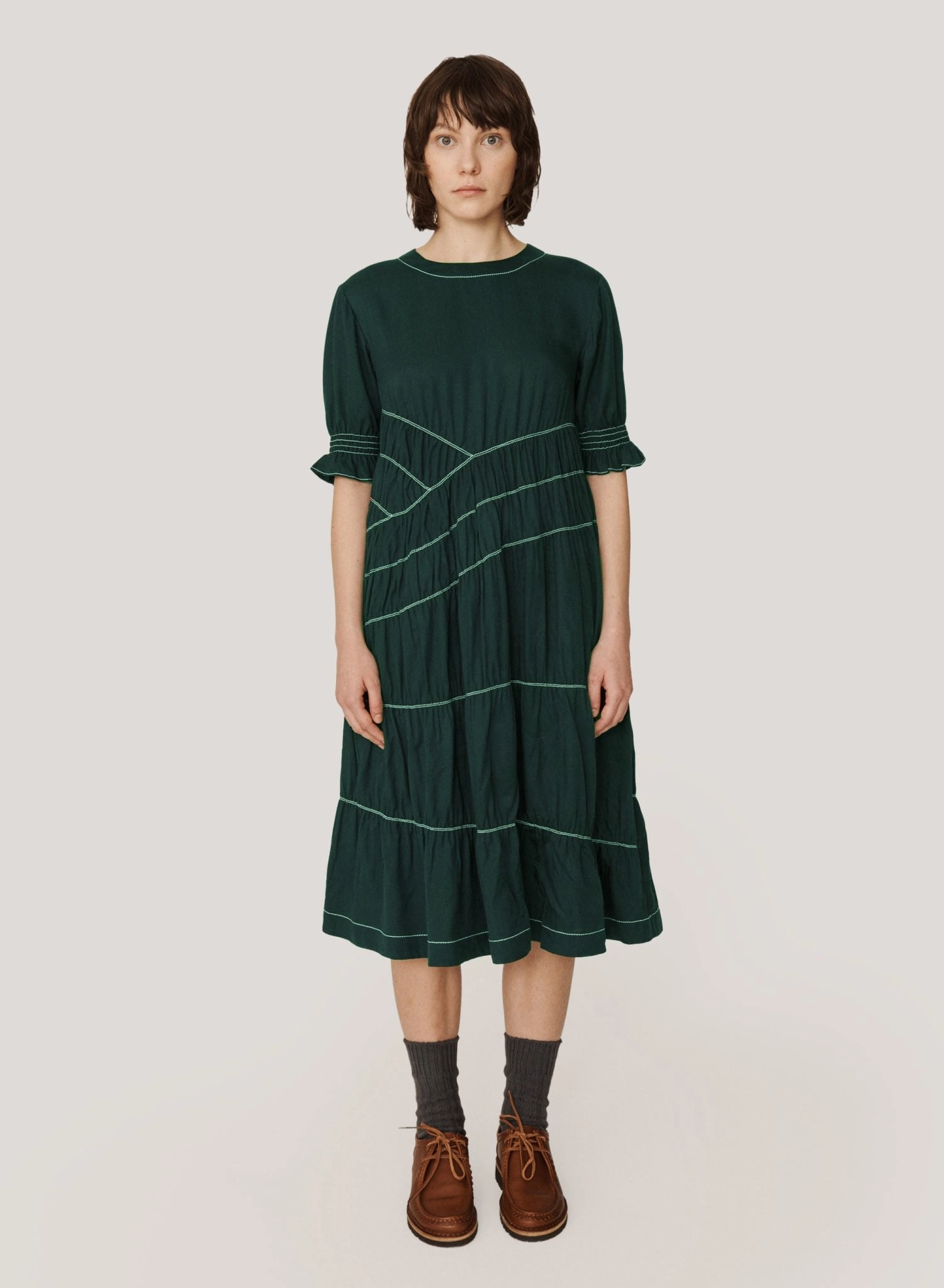 Green Jolene Dress Street Elegance Casual and Smart