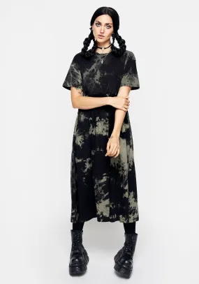 Lightweight Comfort Grievance Tie Dye Midi Dress