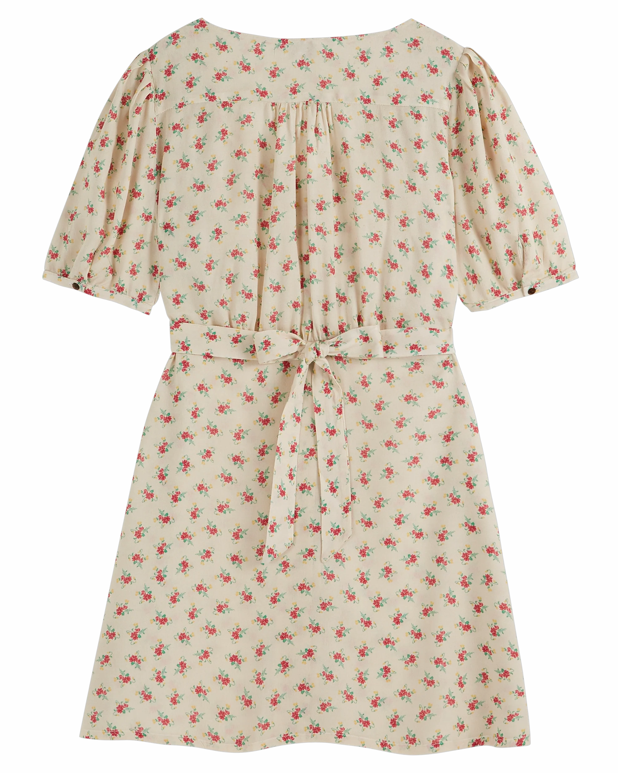 Pastel Sky Elegant Fabric Guimauve Dress