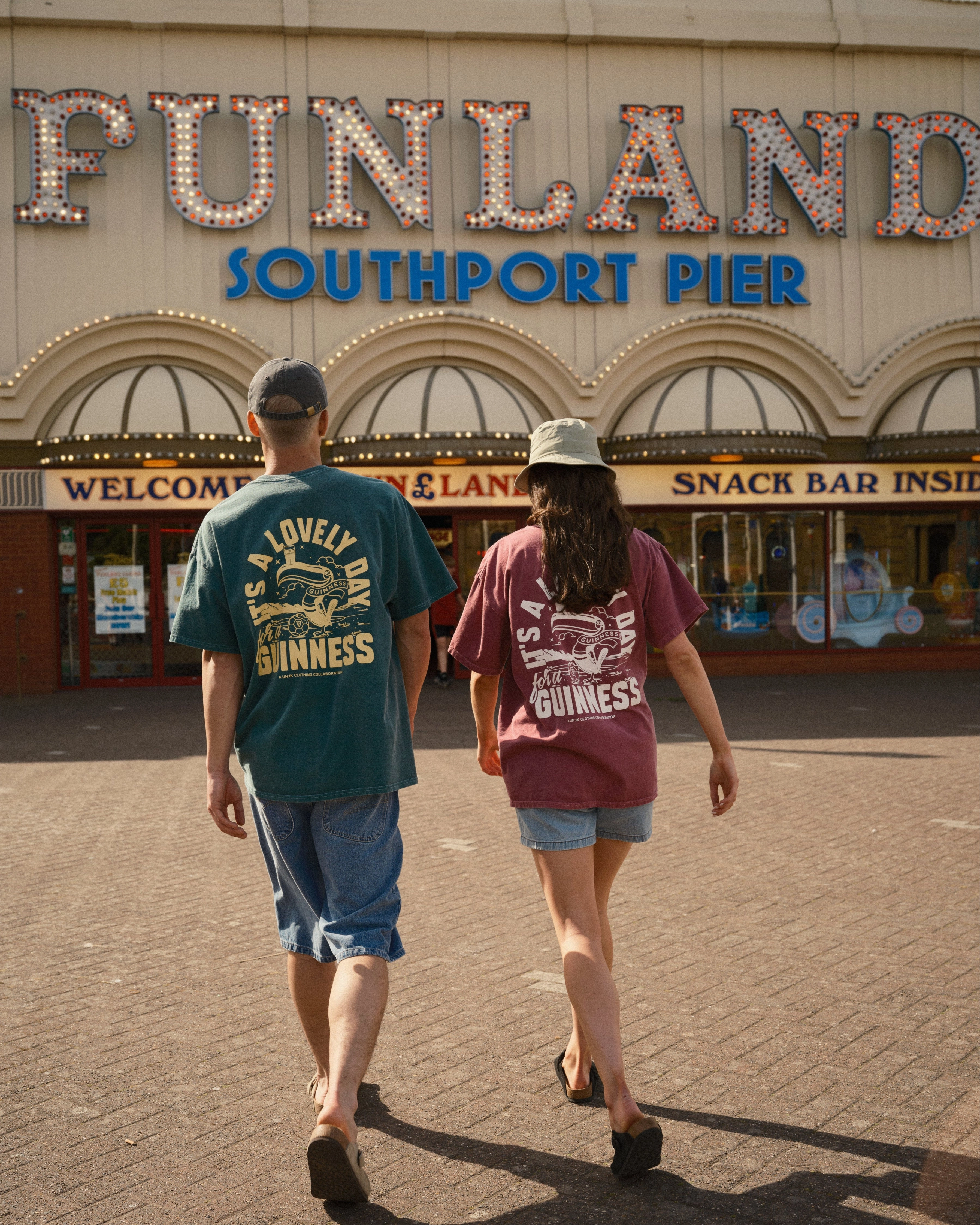 Guinness x UN:IK 'Football Toucan' Vintage Washed Tee - Red Light and Cozy