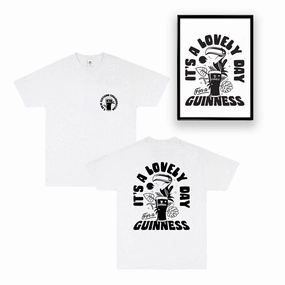 Guinness x UN:IK 'Jungle' Tee & Print Bundle - White MoistureControlFibers