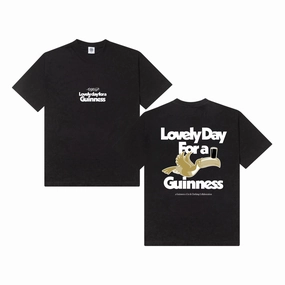 Guinness x UN:IK 'Lovely Day' Tee - Black Quick Release Hem