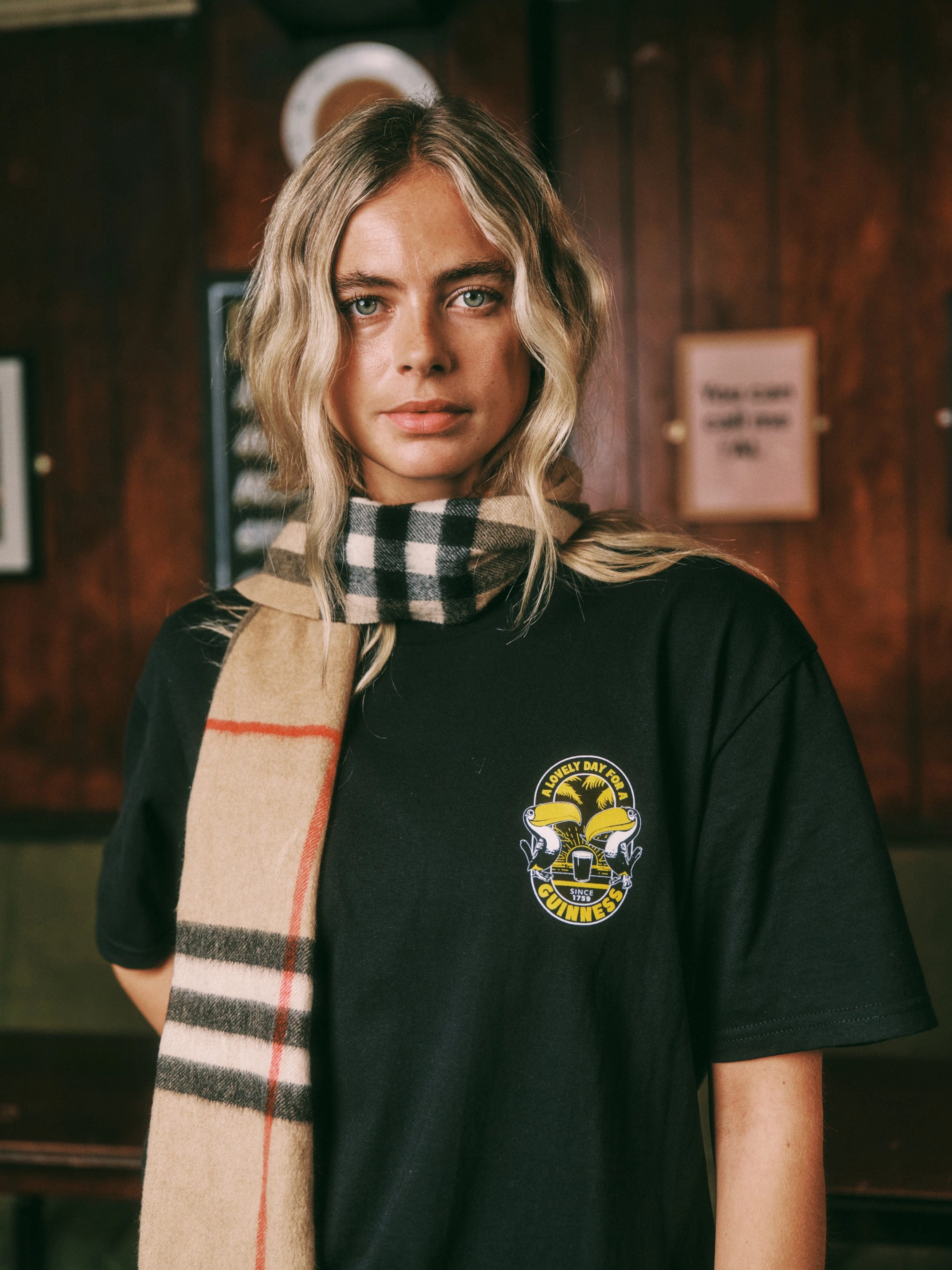 Odor Resistant Material Guinness x UN:IK 'Tropical' Tee - Black