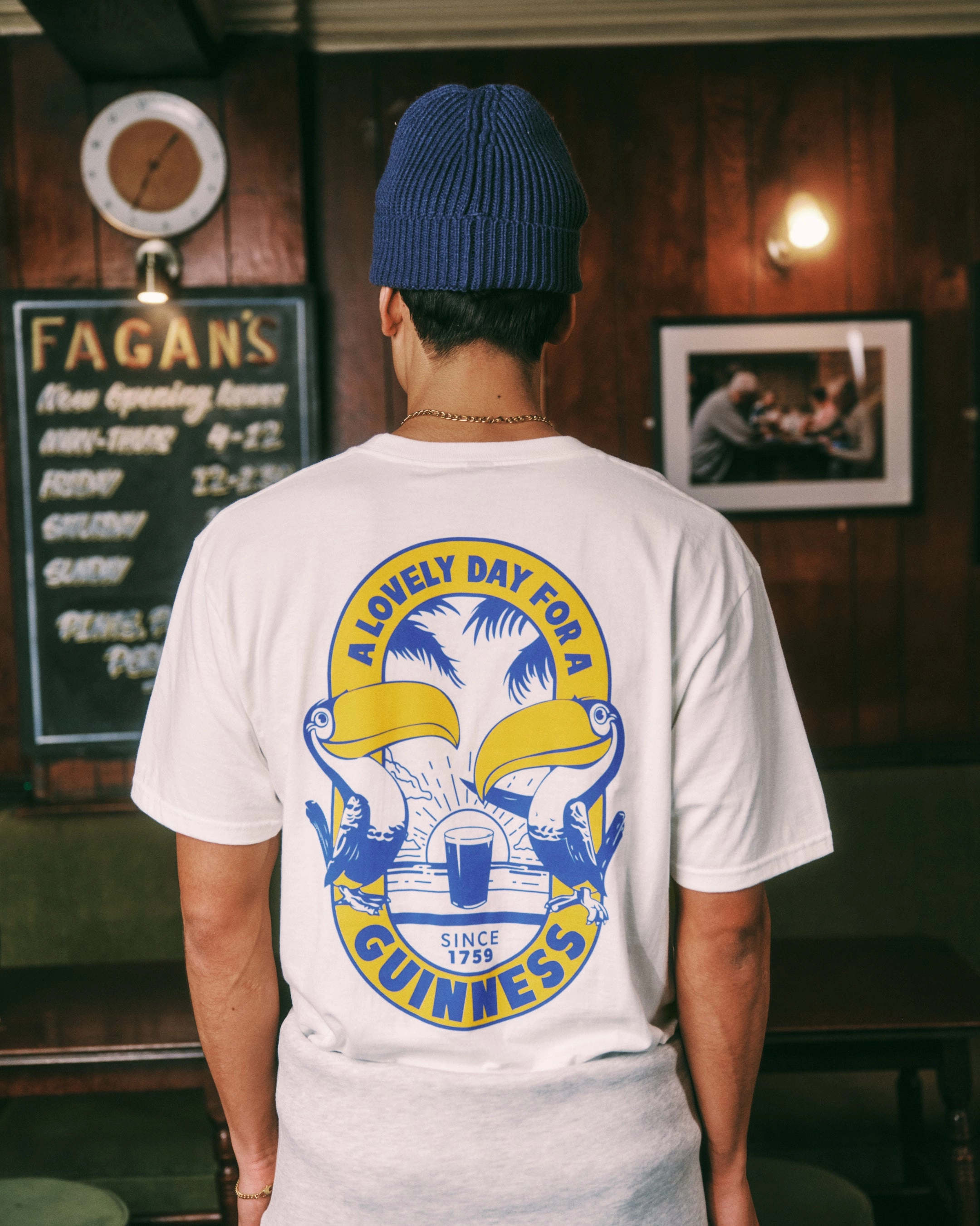 Guinness x UN:IK 'Tropical' Tee - White Easy-to-Style Top