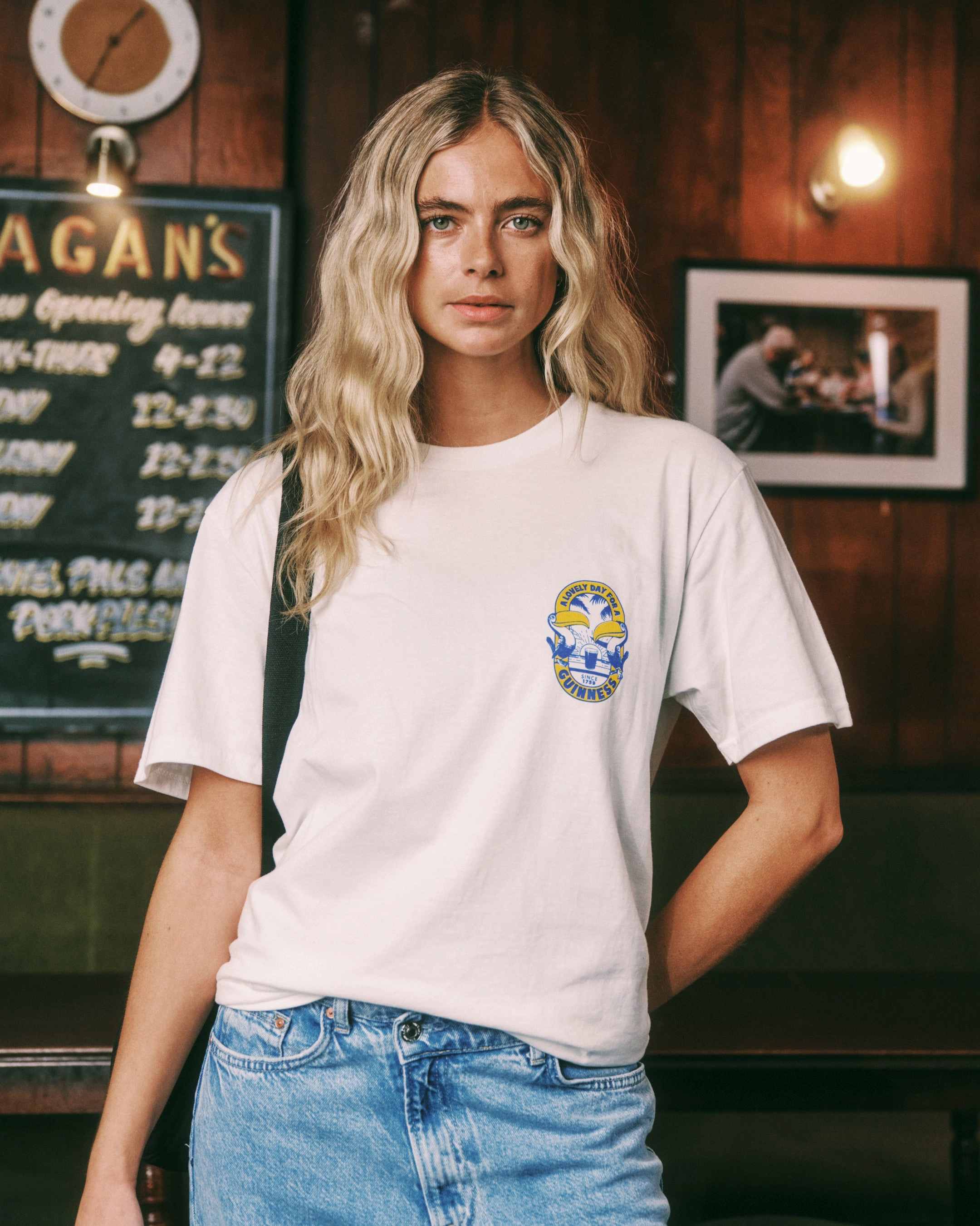 Guinness x UN:IK 'Tropical' Tee - White Casual All-Day GentleWashResistance
