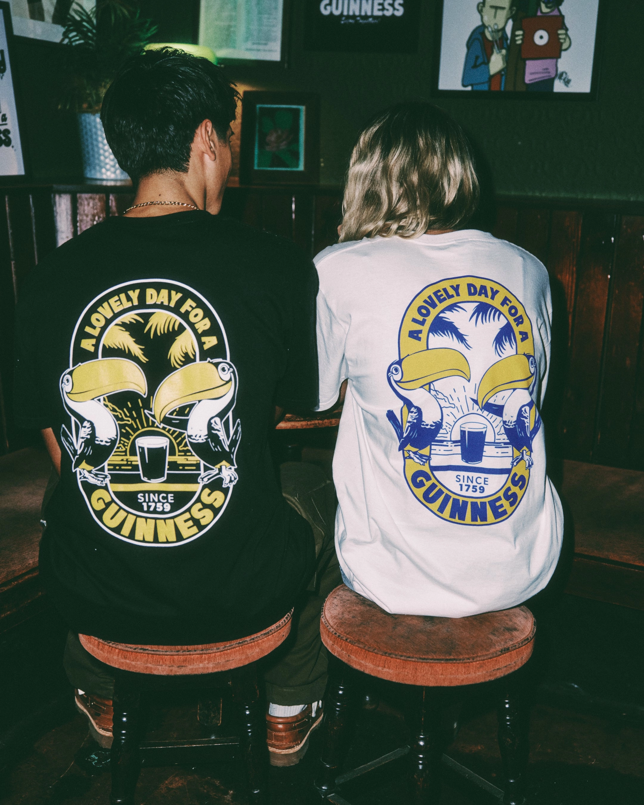 Relaxed Fit Guinness x UN:IK 'Tropical' Tee - White