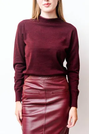 Gwen Sweater In Burgundy Chilly Season