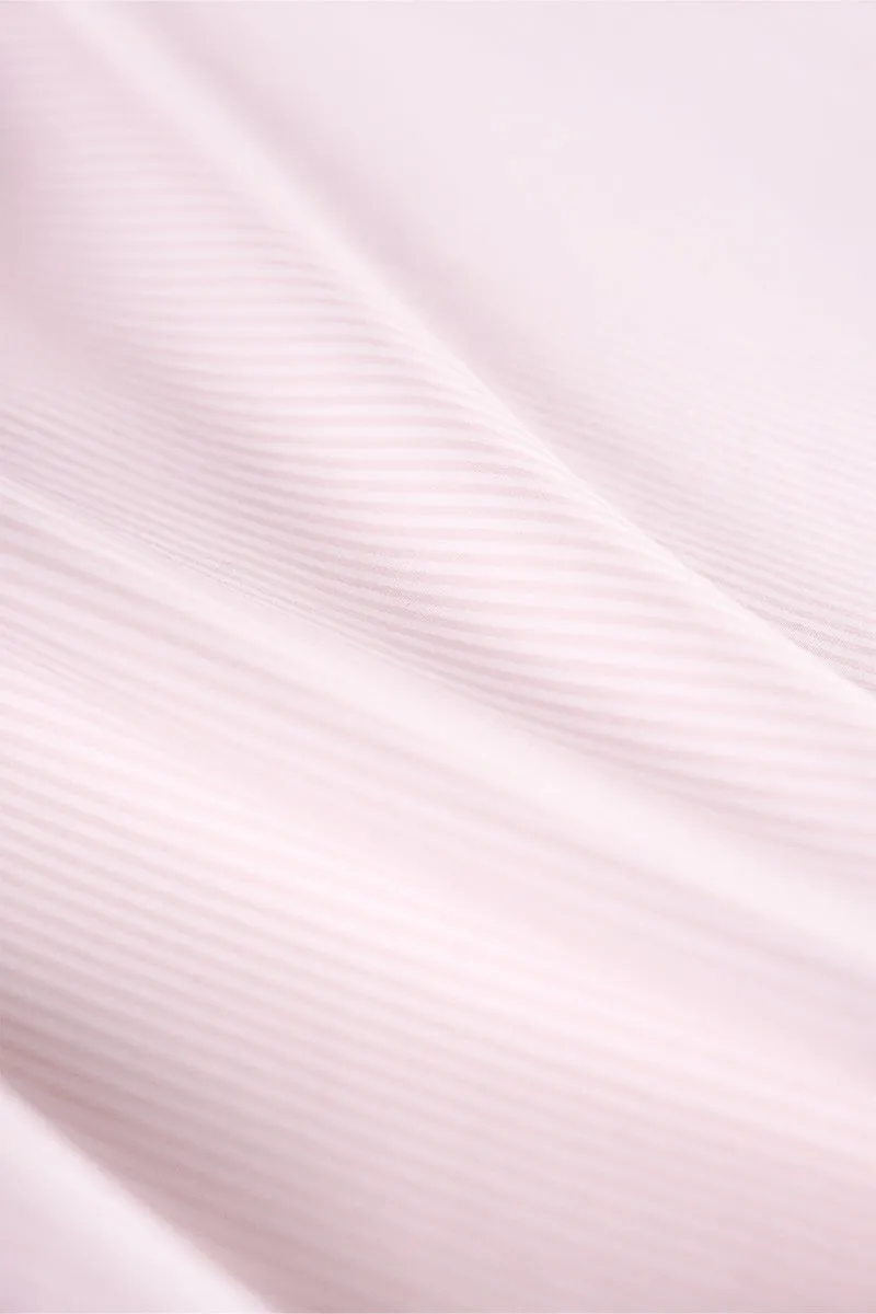 Seasonal Trend Boho chic Wrinkle-Free Poplin Dress Shirt | Pink Stripes 19029N