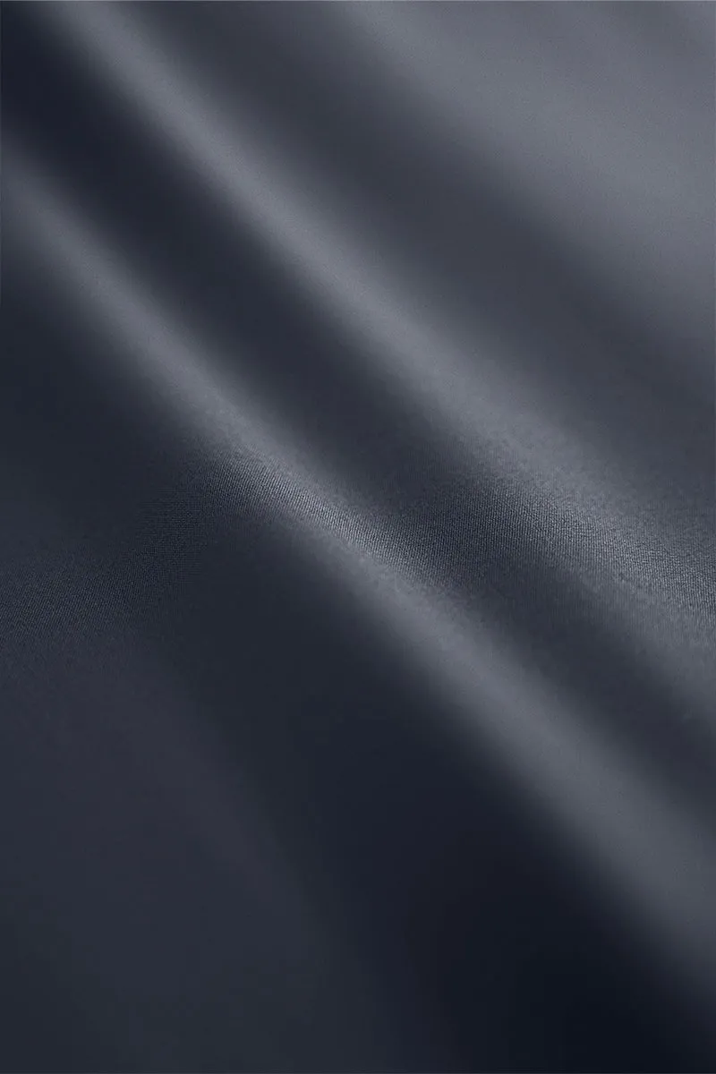 Wrinkle-Free Poplin Button-Down Dress Shirt | Navy 0053KM Networking Session Roll-Up Sleeve
