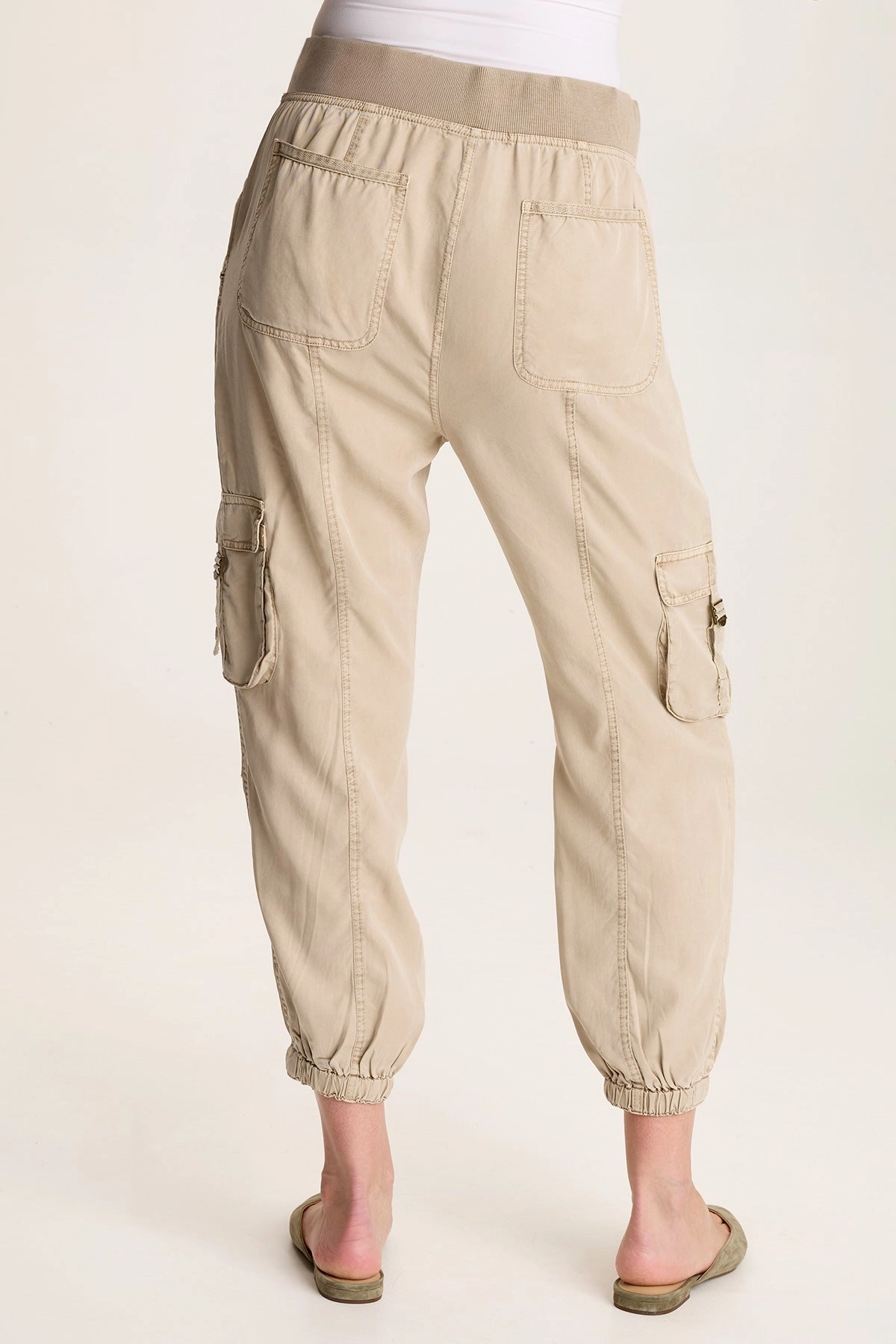 Hansa Twill Cargo Jogger Pant Light and Fast Indoor Running Capri
