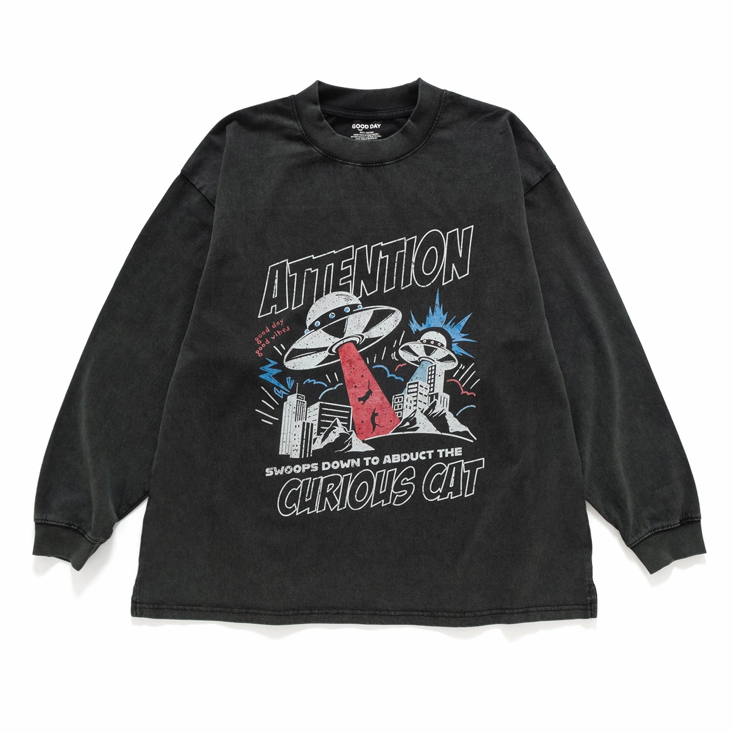 Relaxed Style (ZT1595) UFO Graphic Long Sleeve Tee