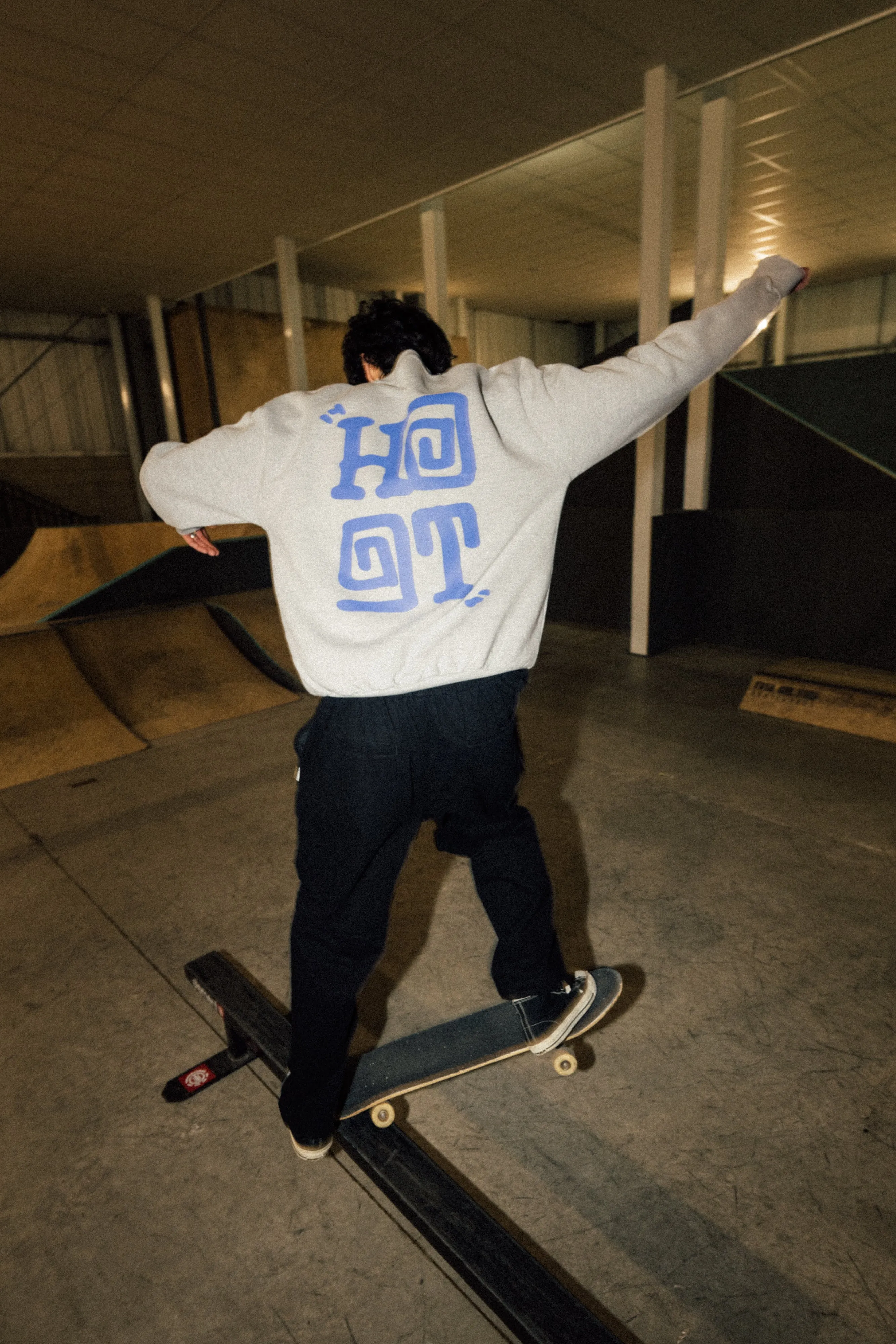 Chic Style HAVE A GD TRIP 'Logo' Heavyweight Sweater - Heather Grey