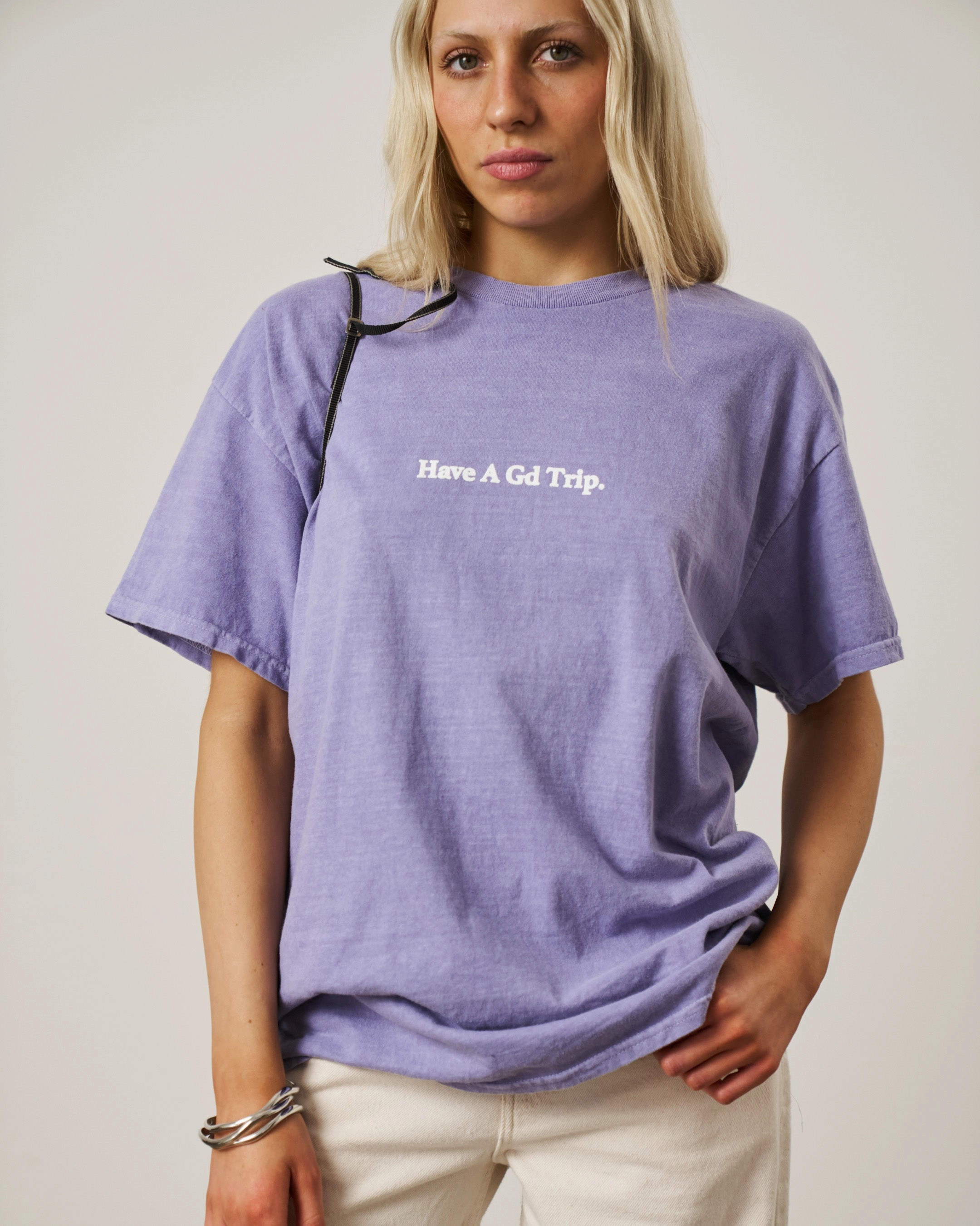 HAVE A GD TRIP 'Kendrick' Vintage Washed Tee - Orchid Comfortable Layering Seam Free Back