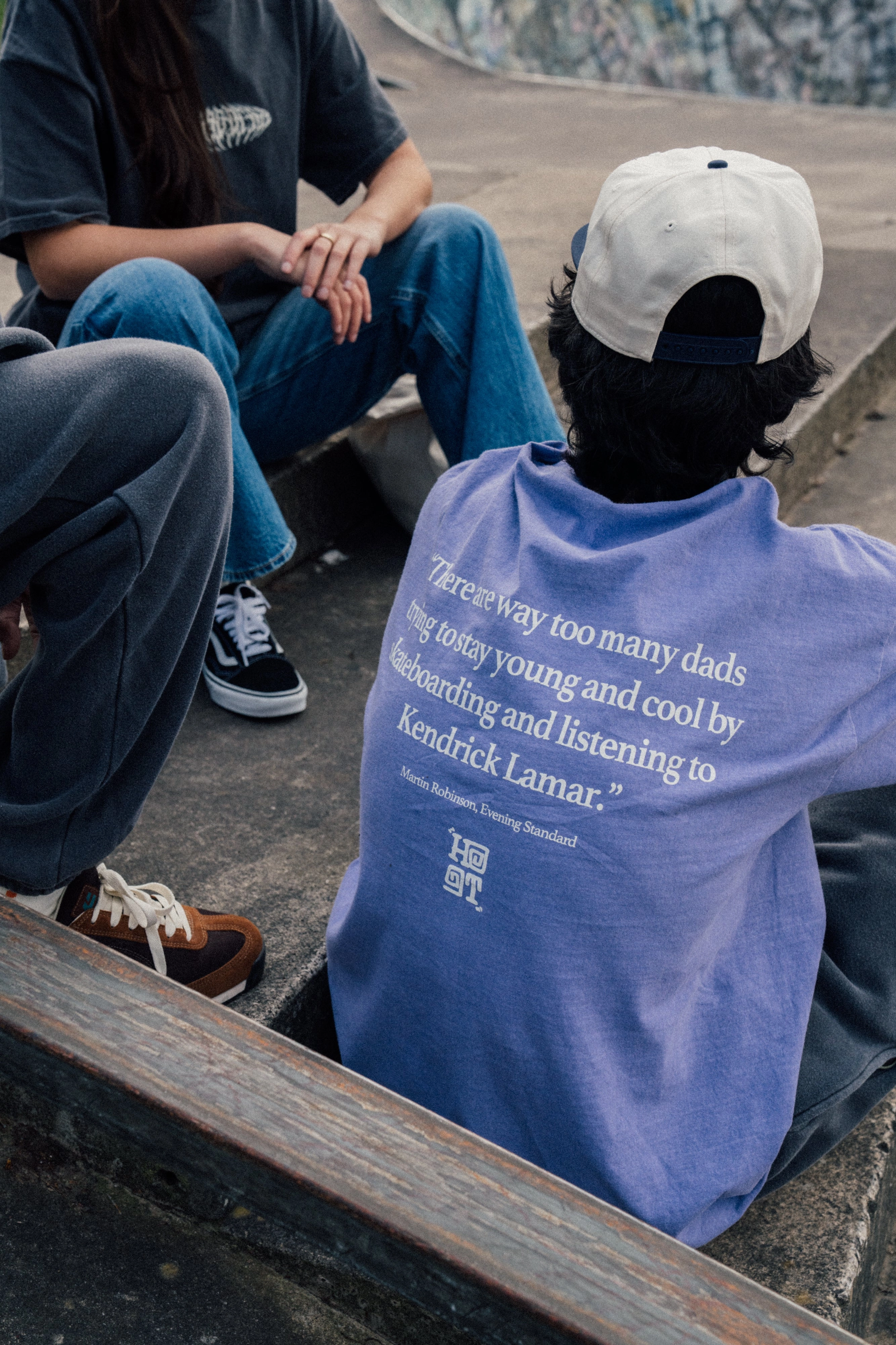 Vibrant Prints EcoFriendly Dye HAVE A GD TRIP 'Kendrick' Vintage Washed Tee - Orchid